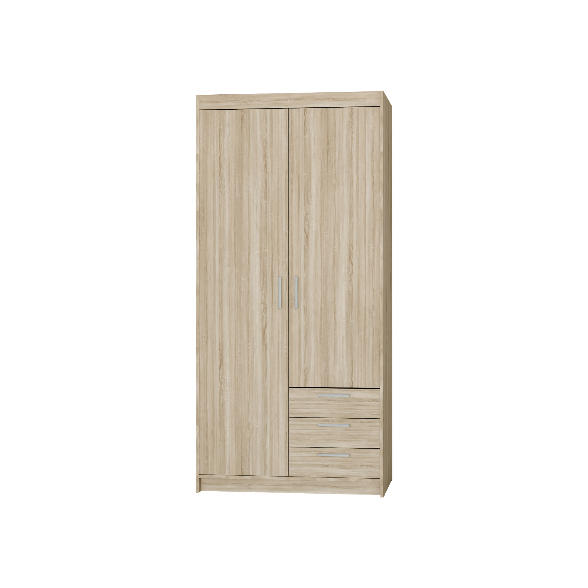 LE Elena 2D 3S DL02 3S Kleiderschrank in Sonoma Eiche
