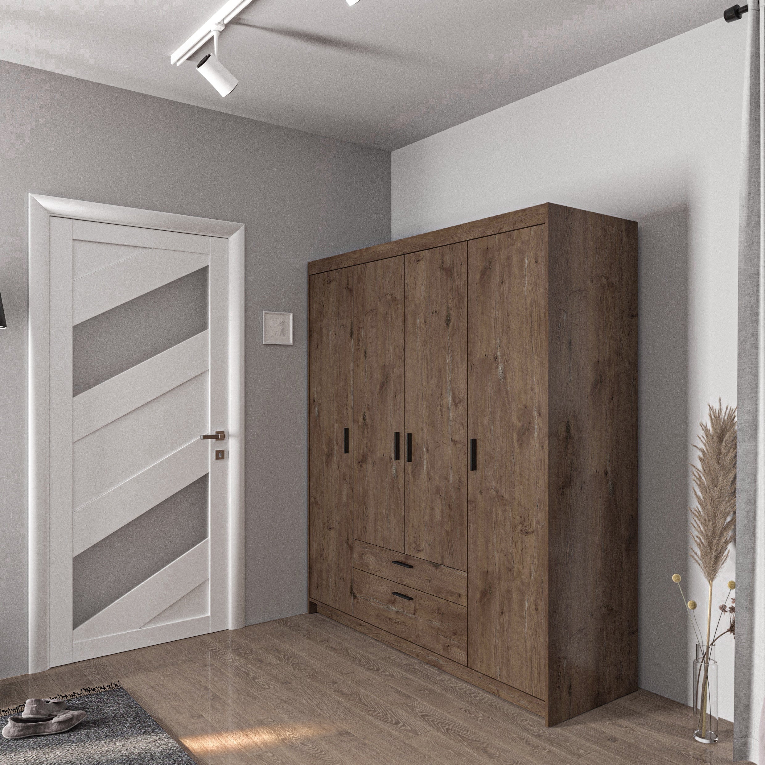LE Elena 4D DL04 Kleiderschrank in Lefkas-Eiche