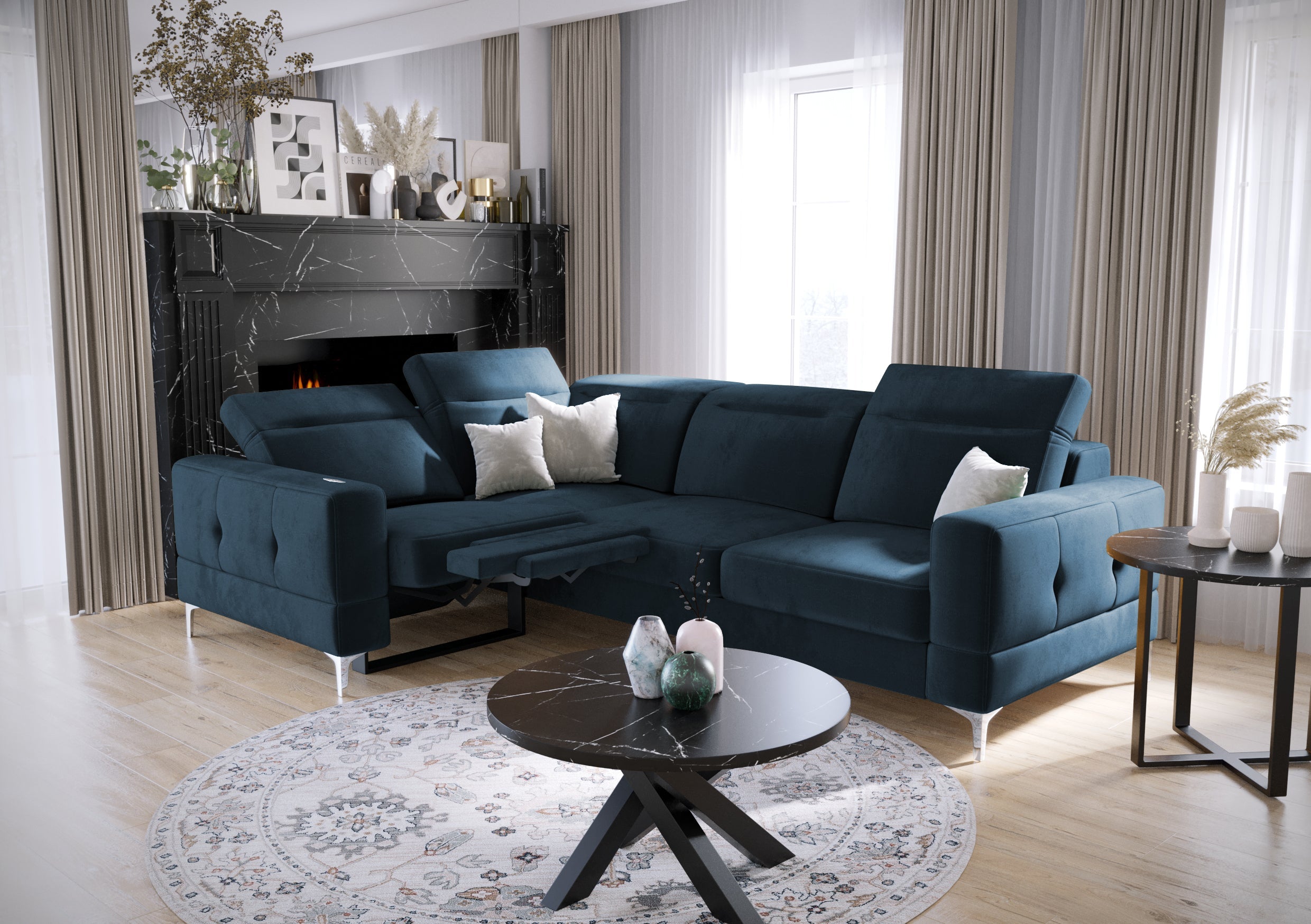 G-Malibu Relax Ecksofa mit Schlaffunktion 185×250 cm