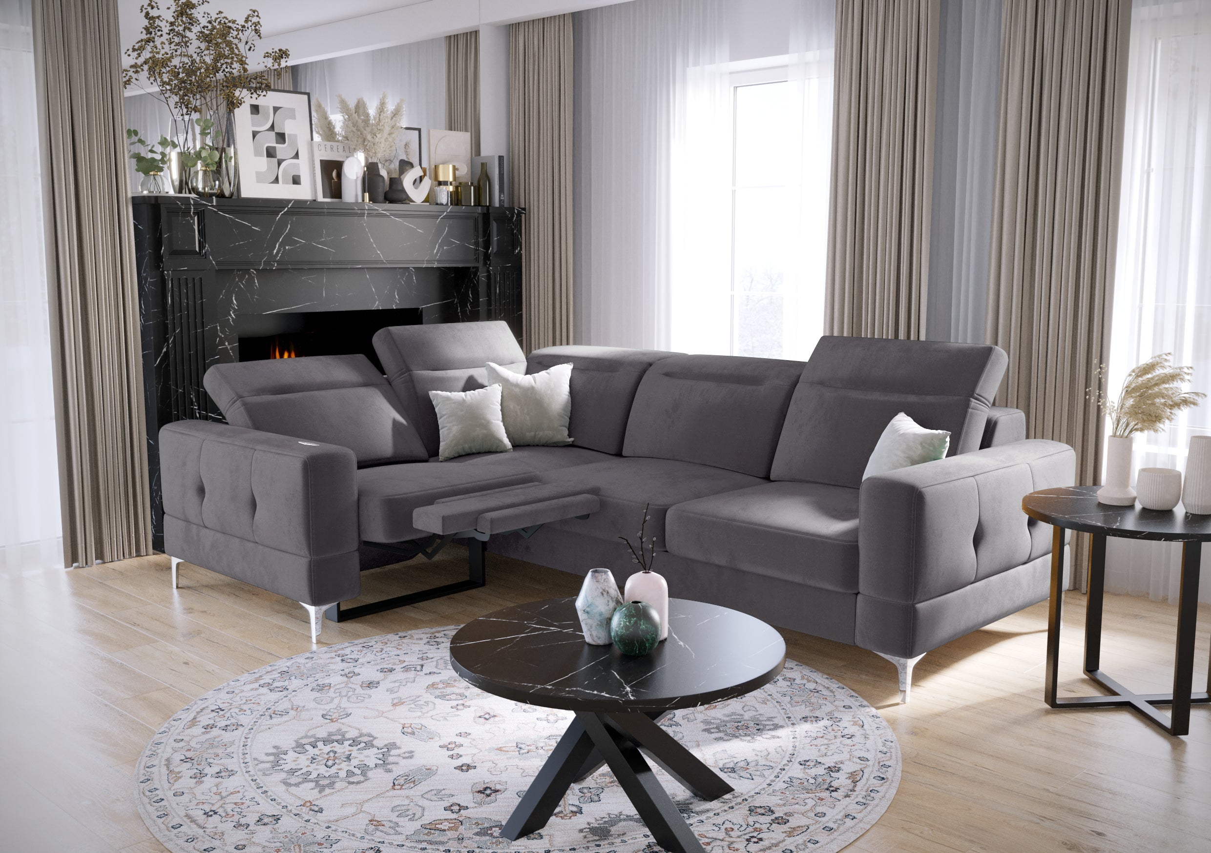 G-Malibu Relax Ecksofa mit Schlaffunktion 185×250 cm