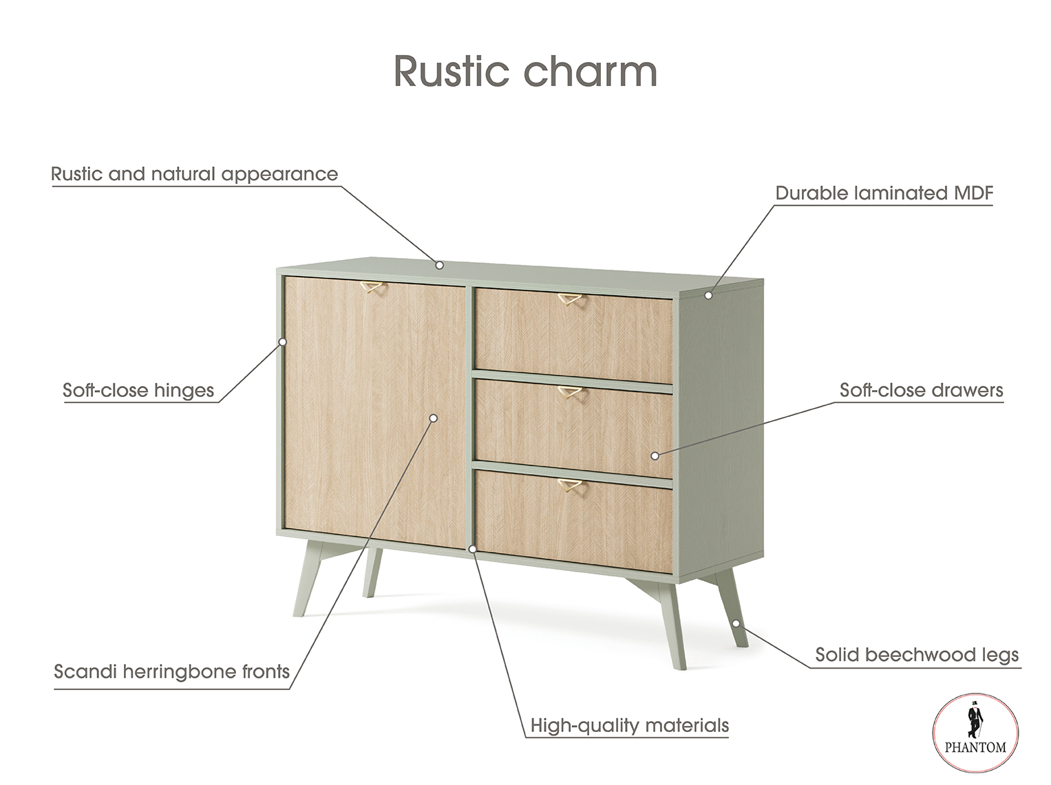 Forest Kleine Kommode - Kommode Sandbeige