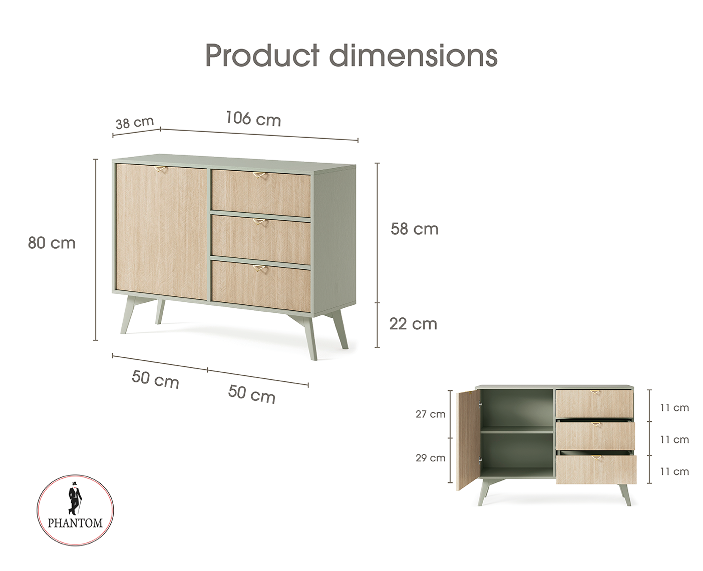 Forest Kleine Kommode - Kommode Sandbeige