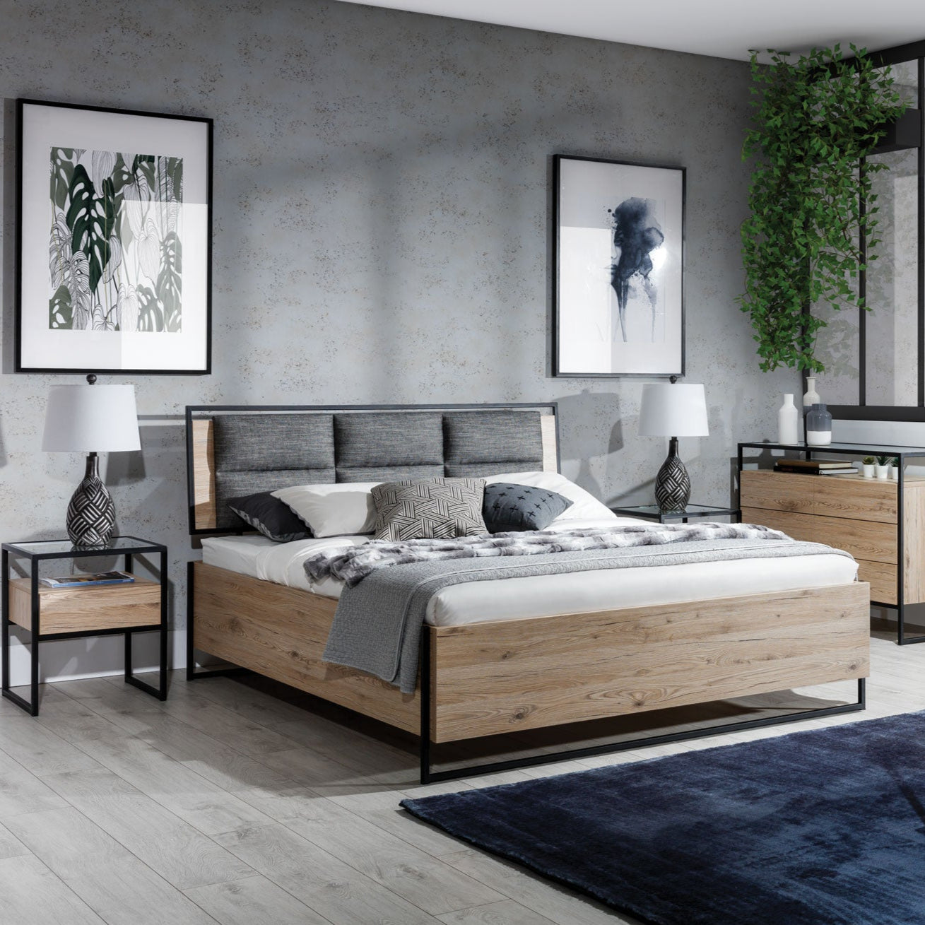 NE Glashochbett ohne Stauraum – 140 × 200 cm