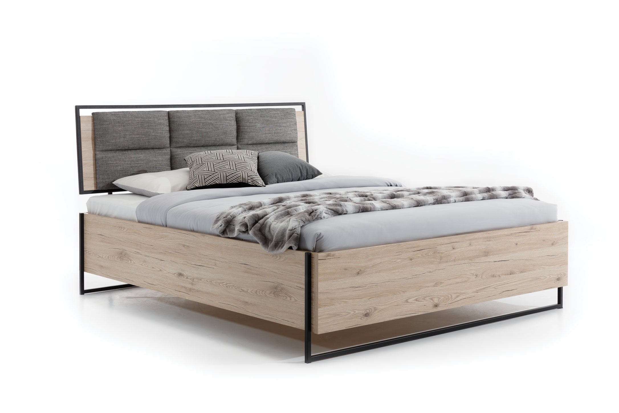 NE Glashochbett mit Stauraum – 180 × 200 cm