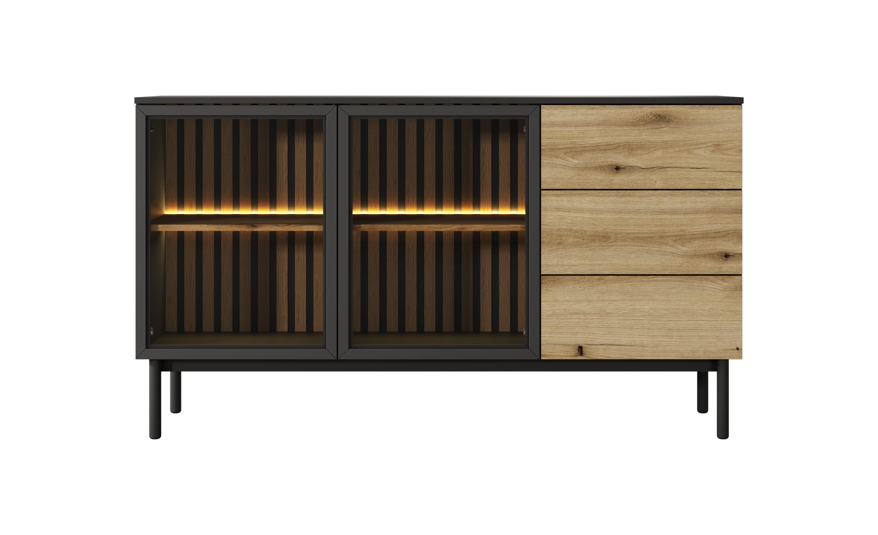Lask Lang – Sideboard 150 cm 2 Doors 3 Drawers