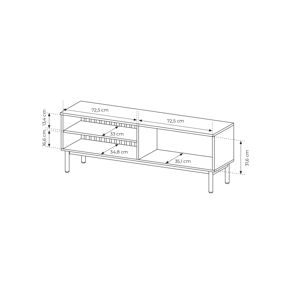 Lask Lang TV-Schrank 150 cm
