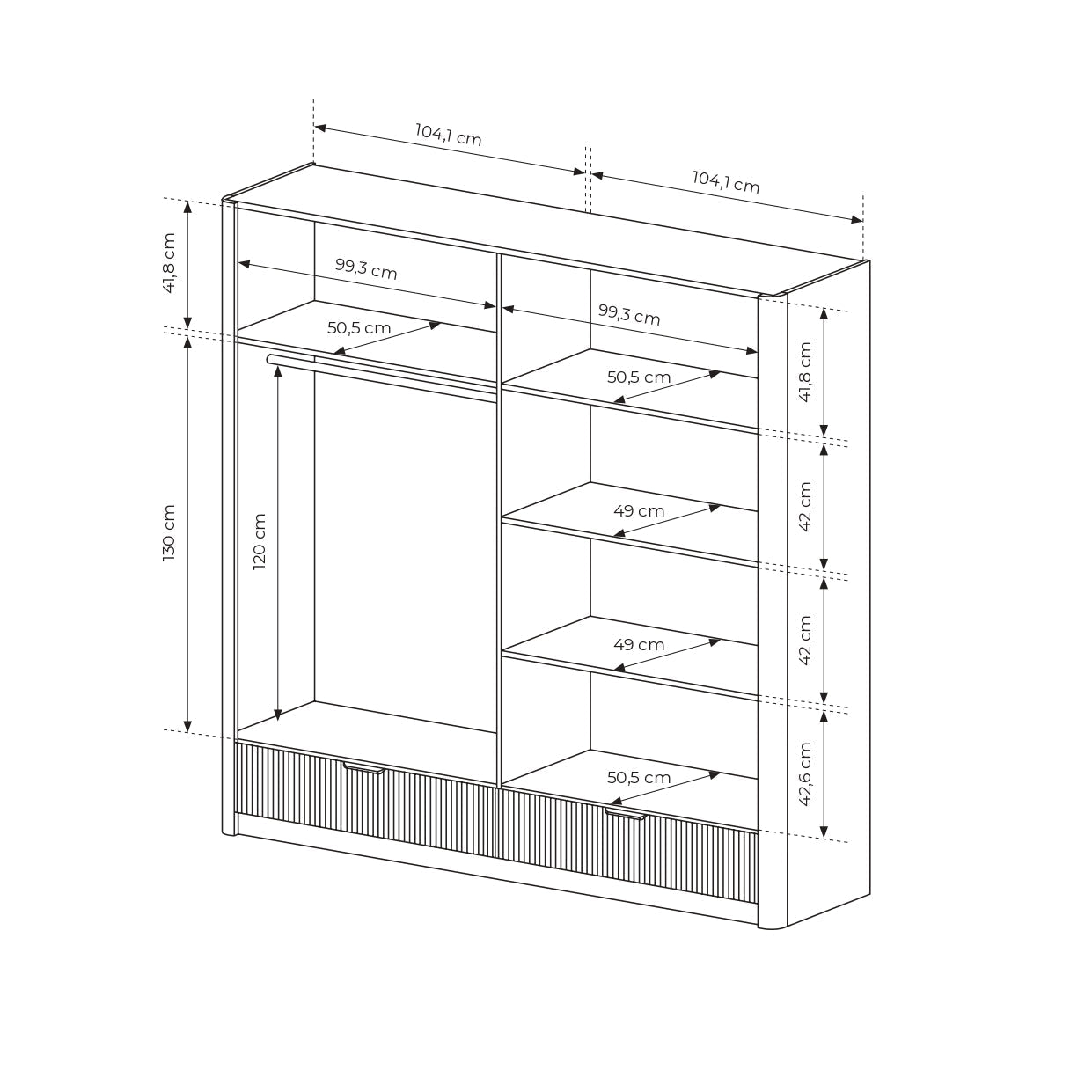 Lask Lante – Kleiderschrank 4D