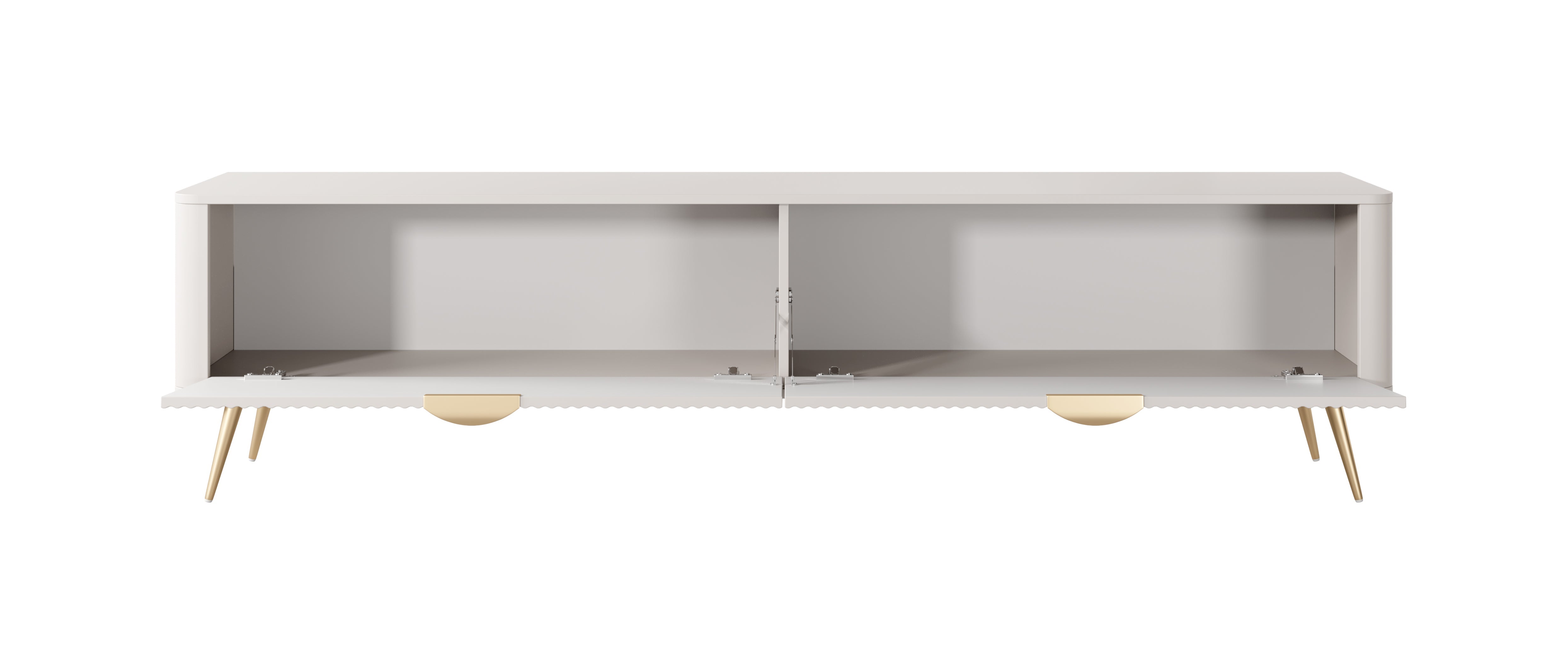 Lask Lante – TV-Schrank 200 cm mit 2 Türen, Beige (200 × 51,2 × 38 cm)