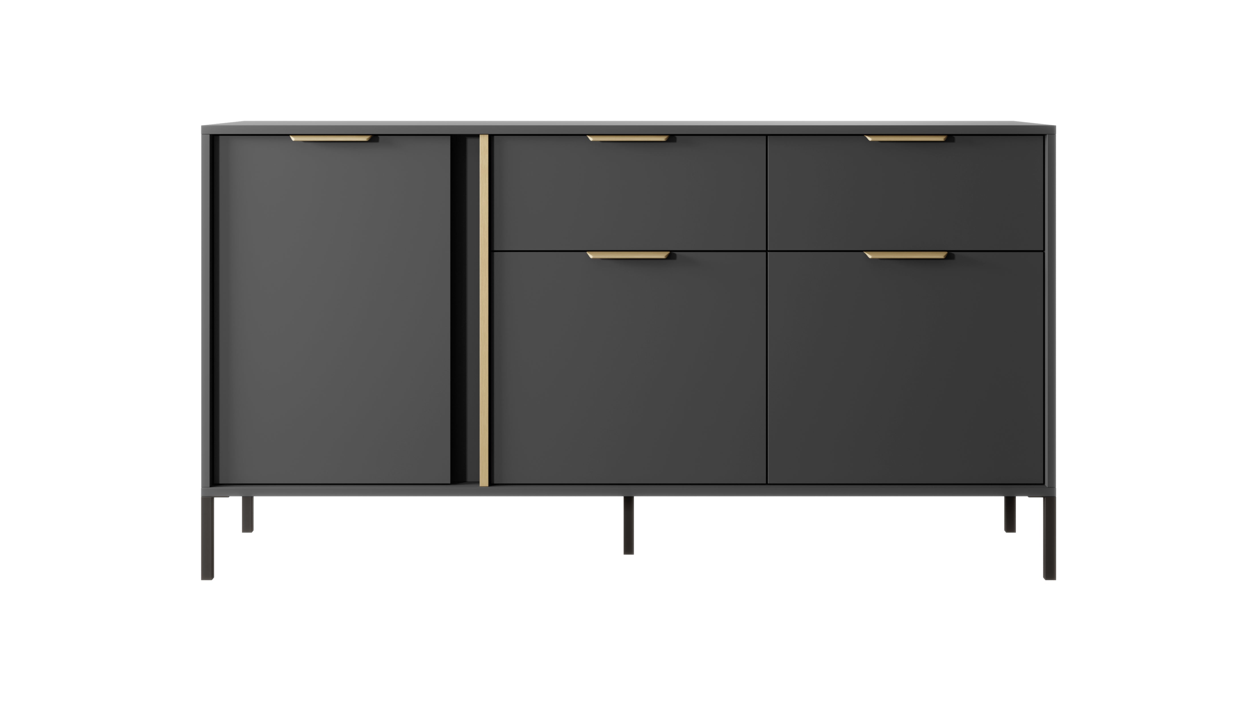 Lask Lars - Sideboard 153 cm mit 3 Türen und 2 Schubladen