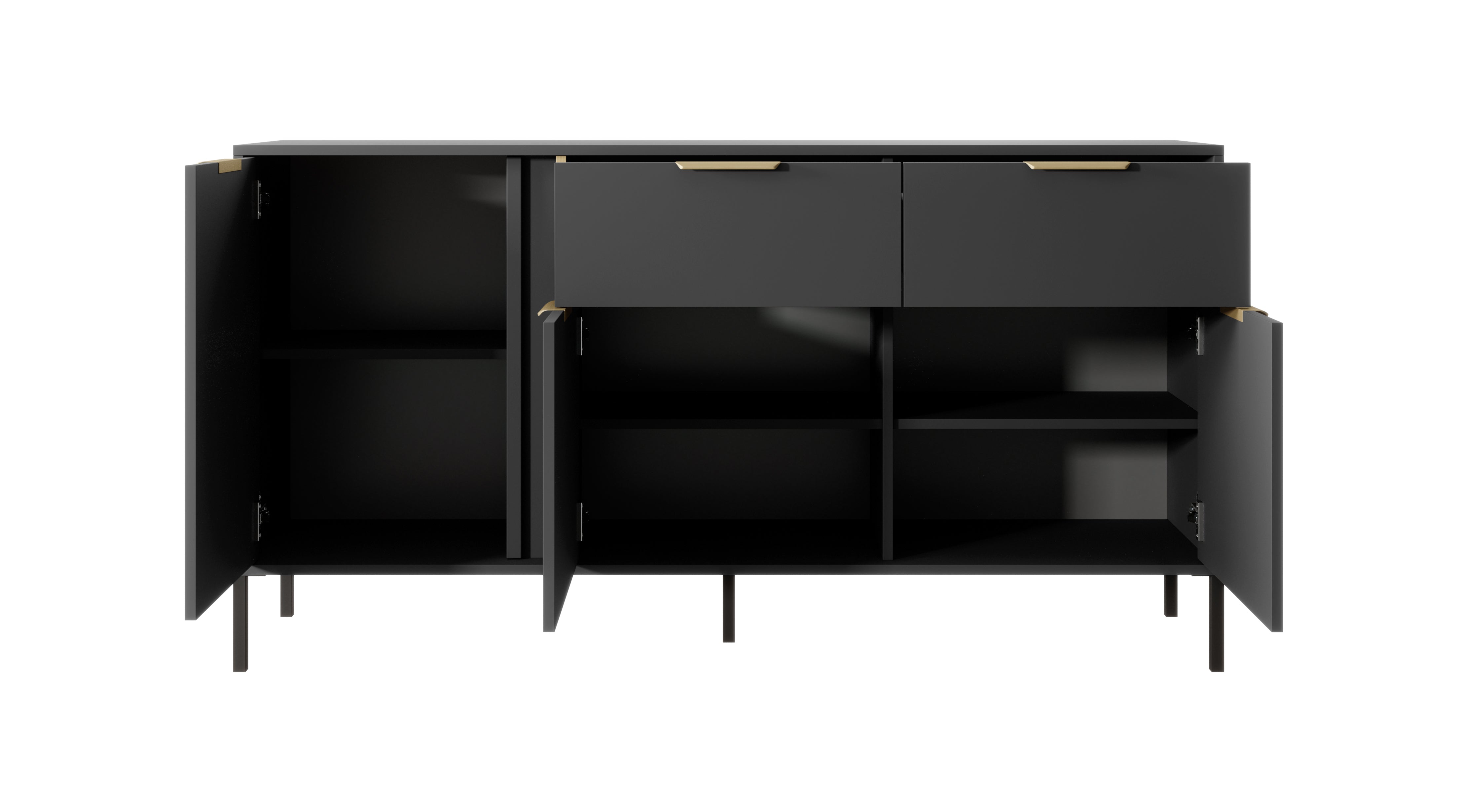 Lask Lars - Sideboard 153 cm mit 3 Türen und 2 Schubladen