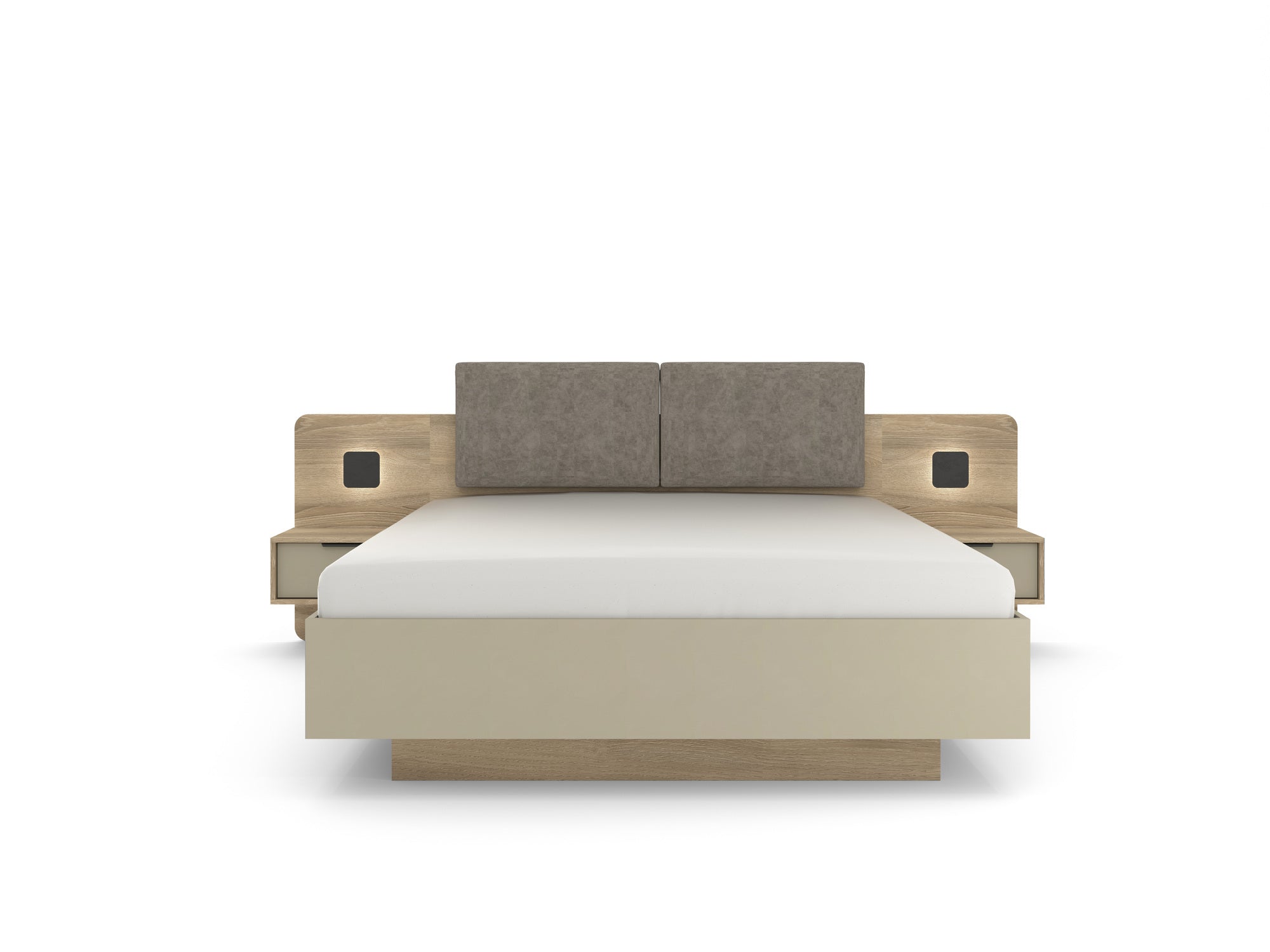 Lask Letto – Bett mit integrierten Nachttischen