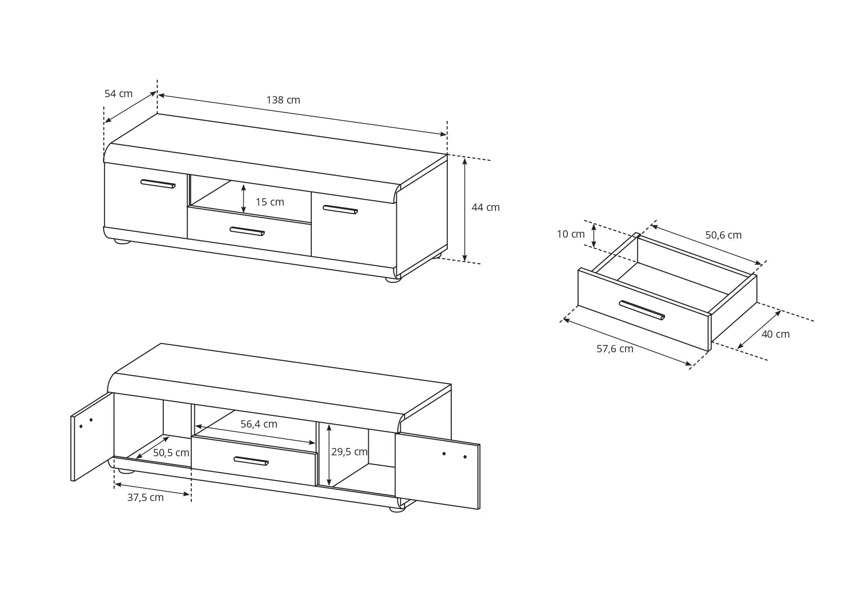 Lask Link – TV-Ständer 140 cm