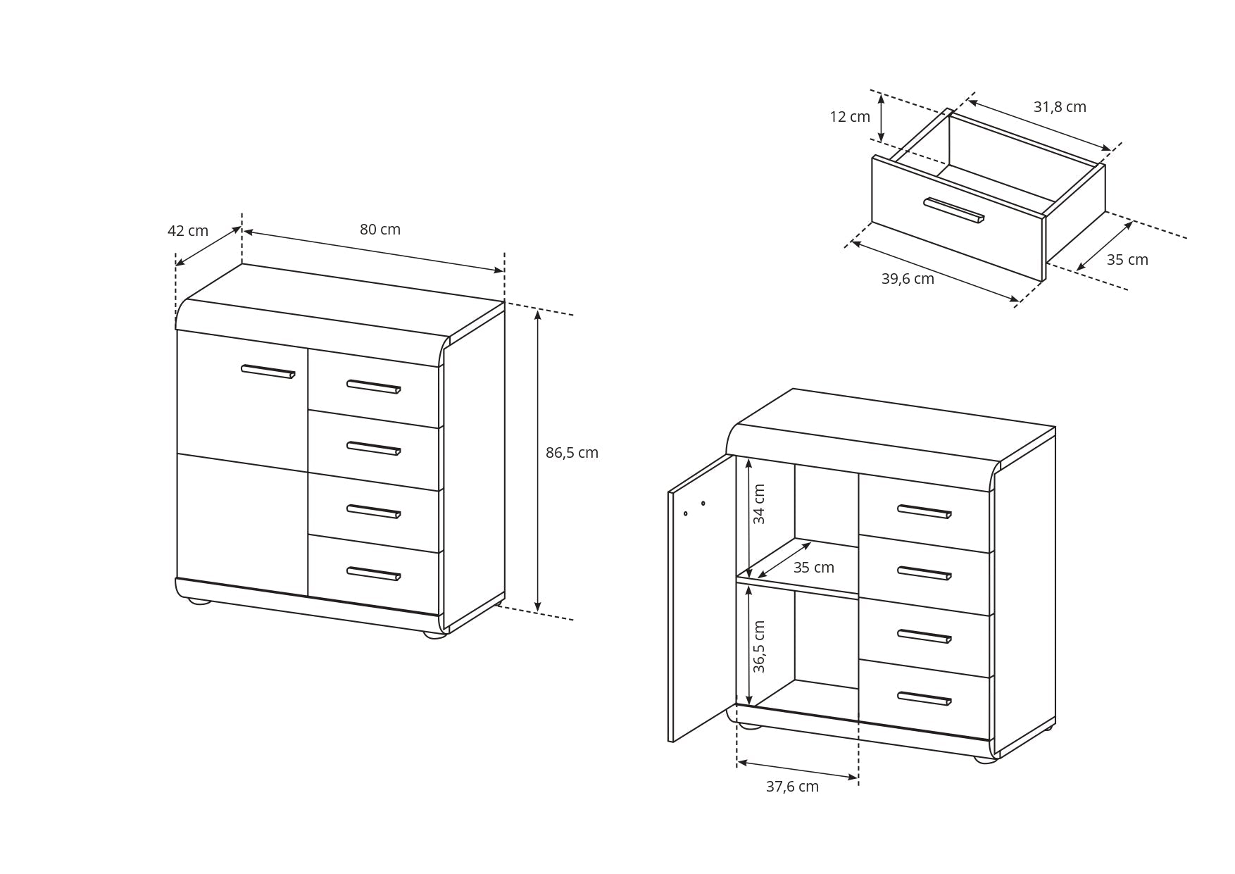 Lask Link – Sideboard 80 cm