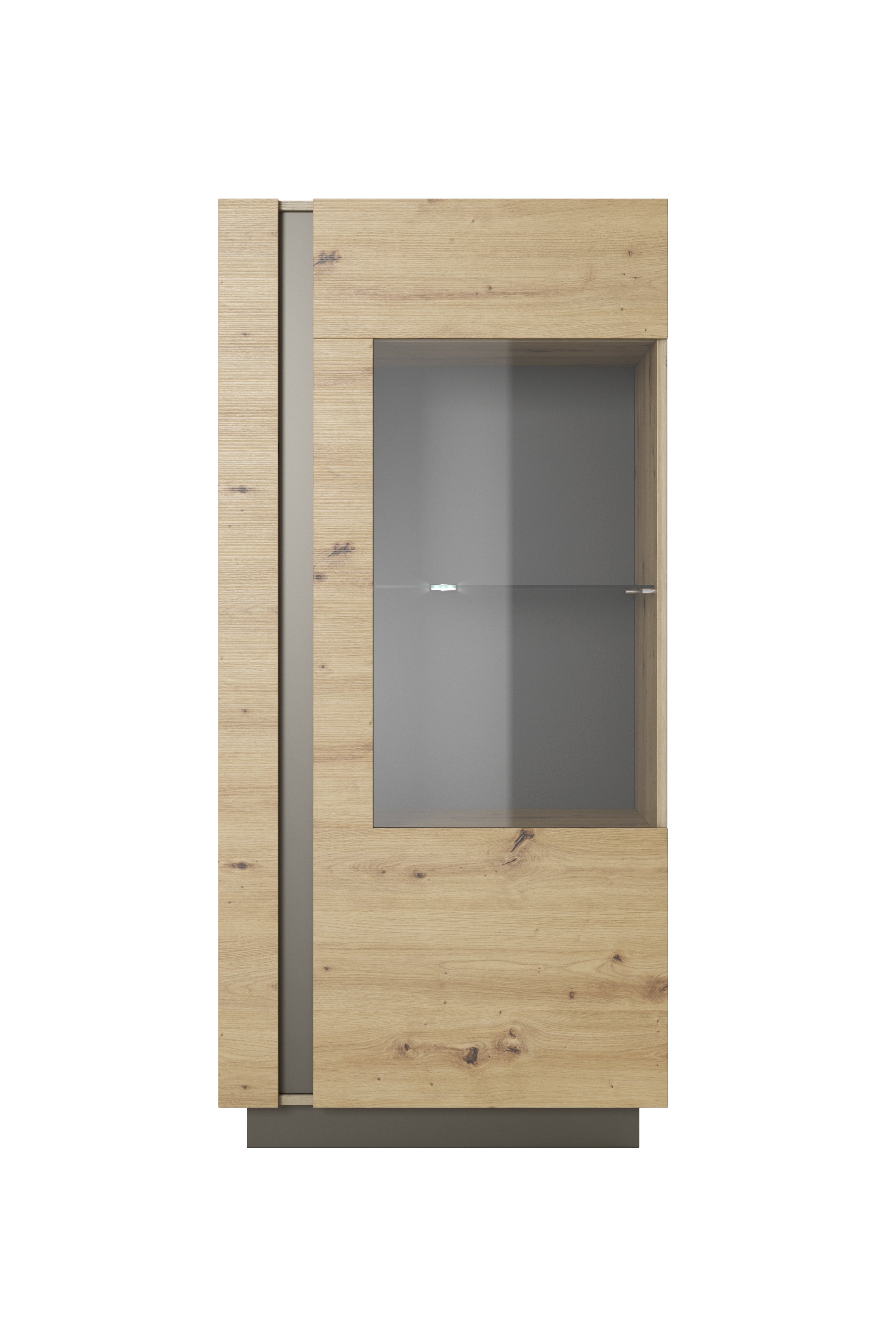 Lask ARCO Vitrine 72 – 72 x 40 x 154 cm – Artisan Eiche