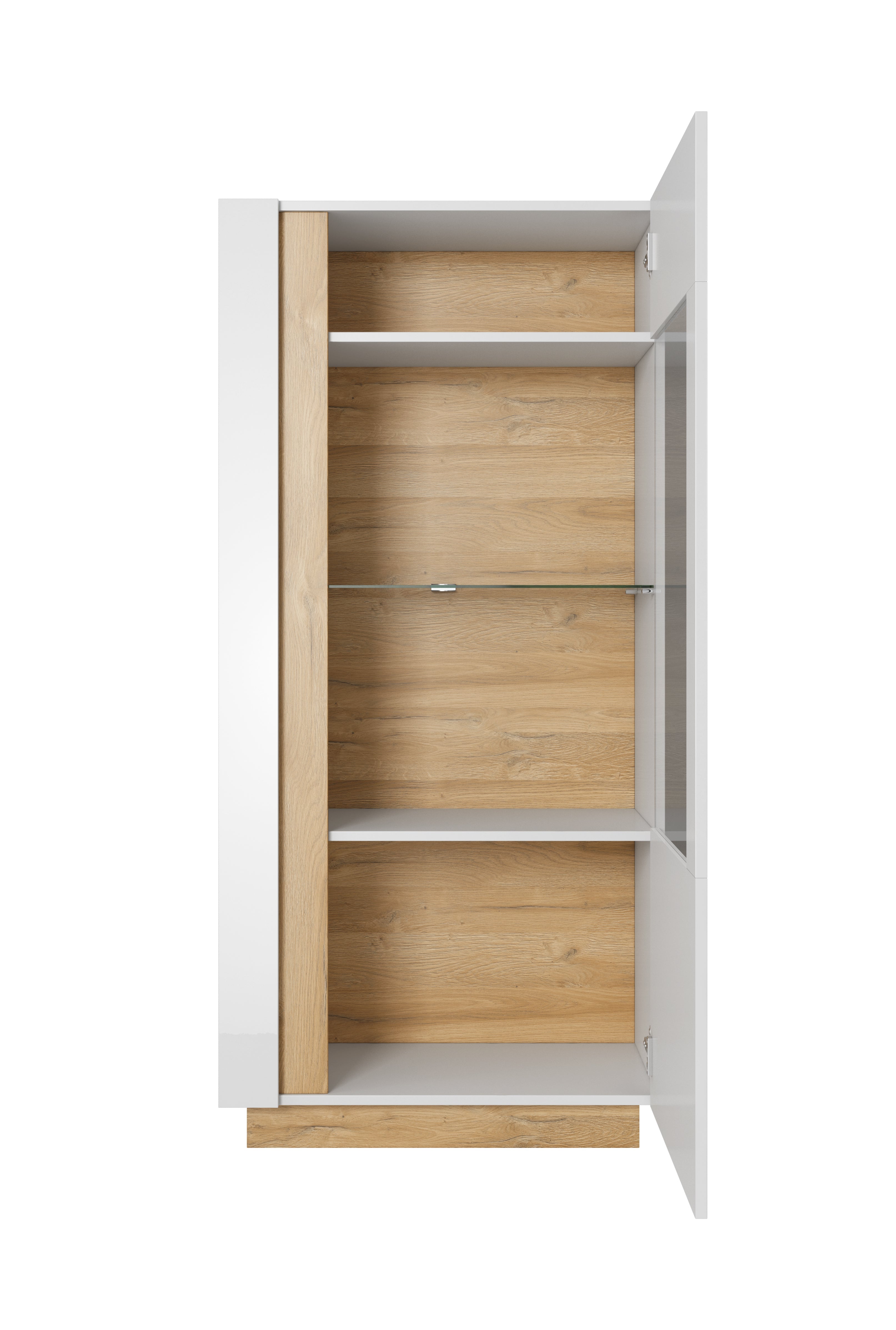 Lask ARCO Vitrine 72 - 72 x 40 x 154 cm - Weiß