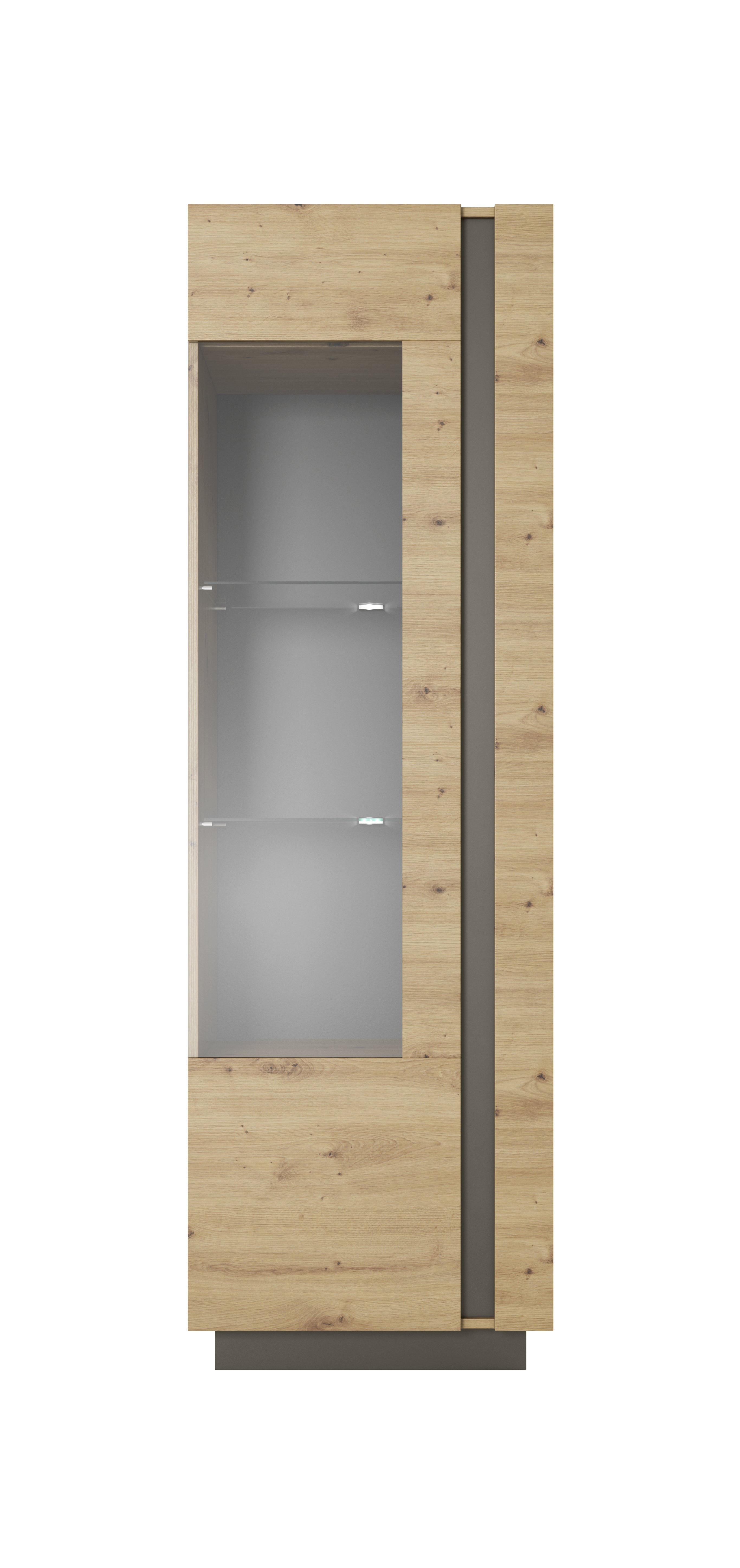 Lask ARCO Hohe Vitrine 60 - 60 x 40 x 193,5 cm - Artisan Eiche