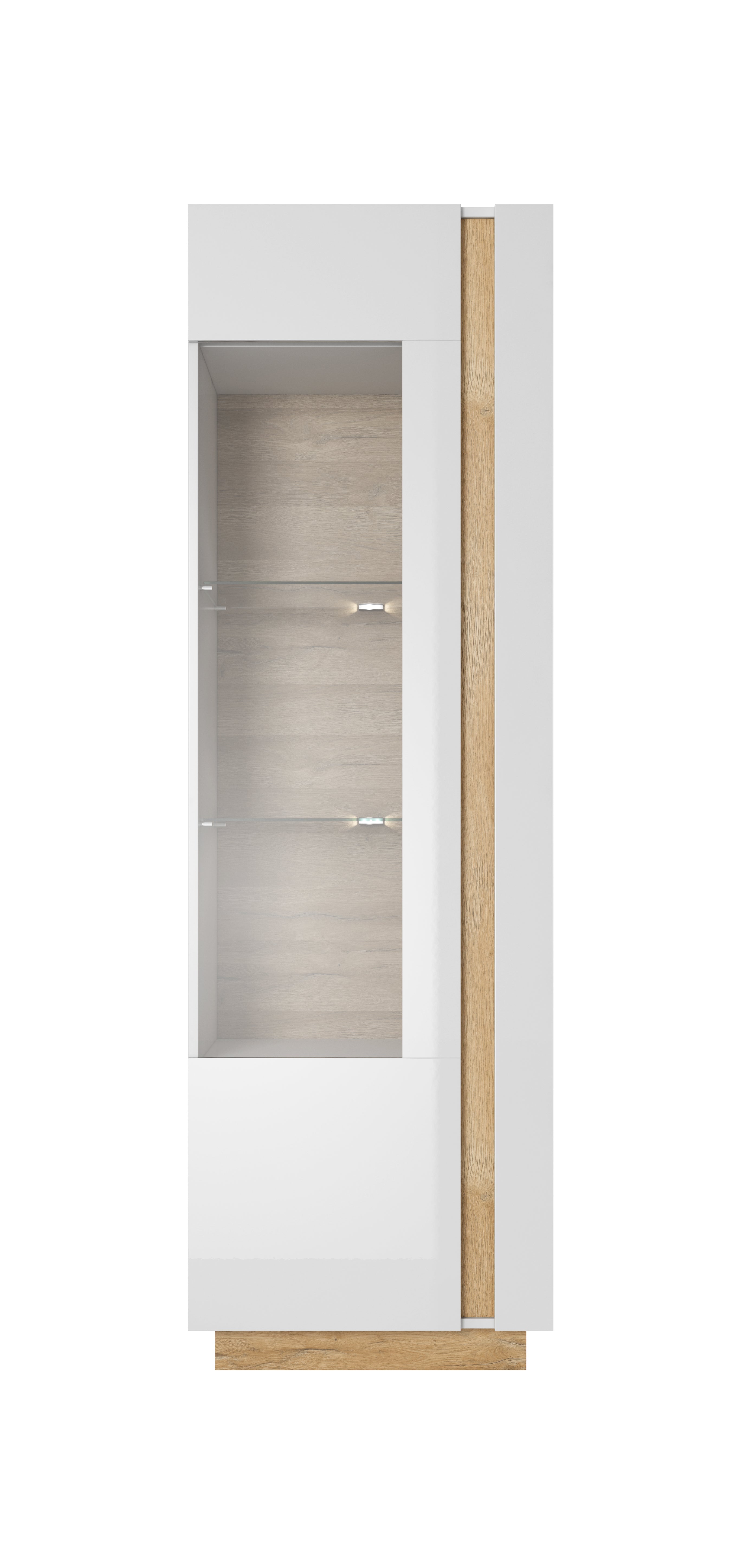 Lask ARCO Hochvitrine 60 - 60 x 40 x 193,5 cm - Weiß