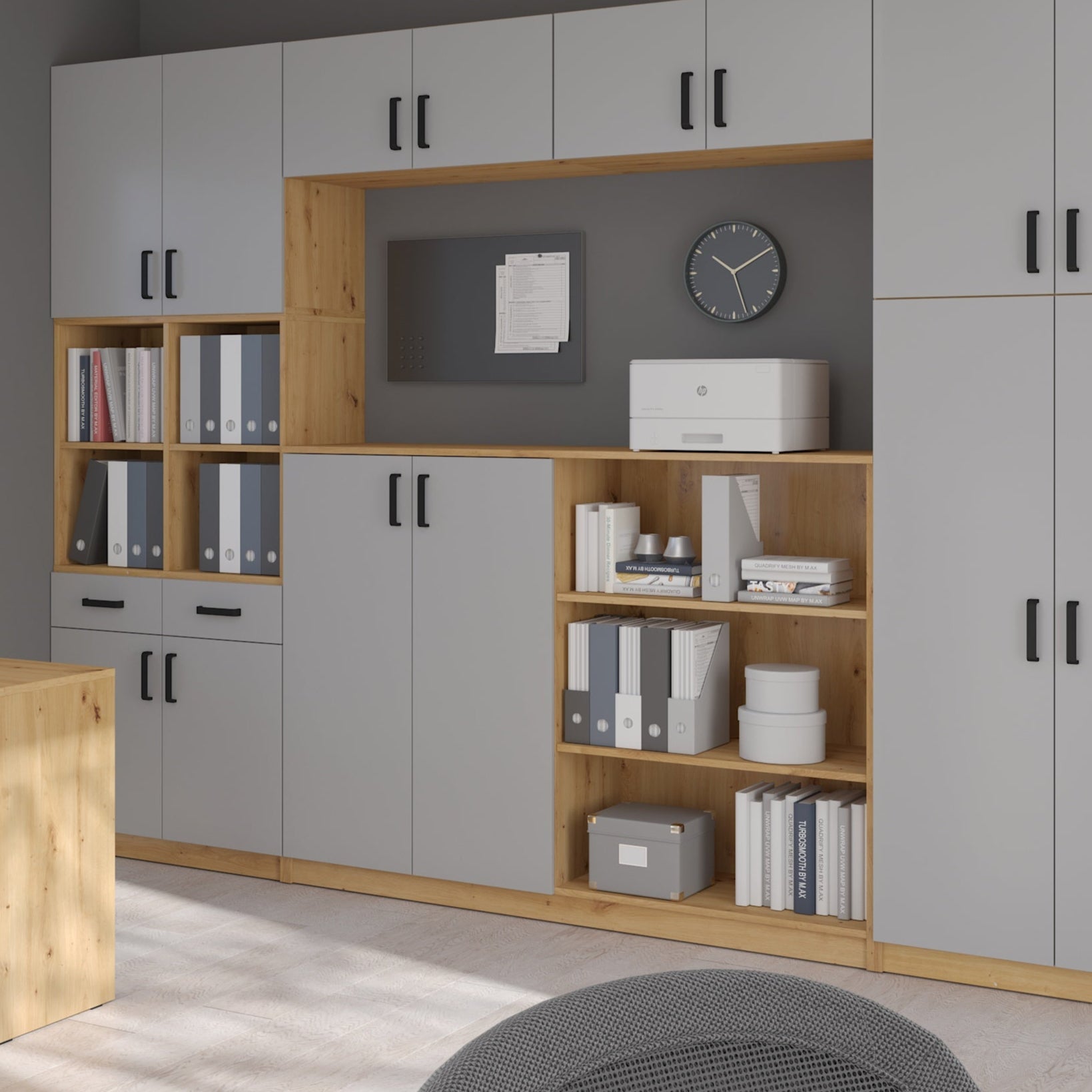LE Malta 830 2F Sideboard in Hellgrau &amp; Artisan-Eiche