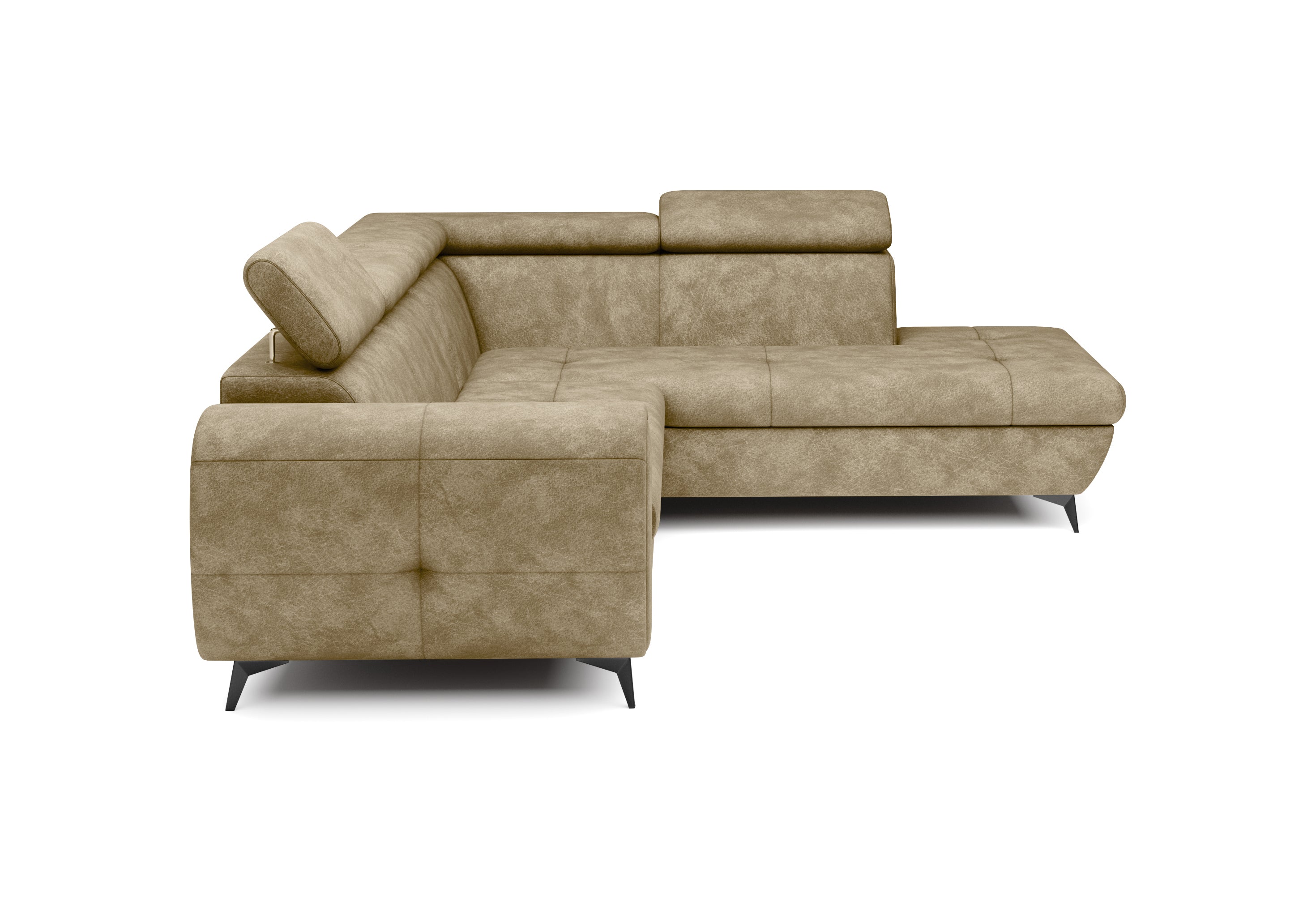 Lask MONA PIK Corner Sofa Bed with Adjustable Headrests – 260 x 217 cm – Left or Right Configuration
