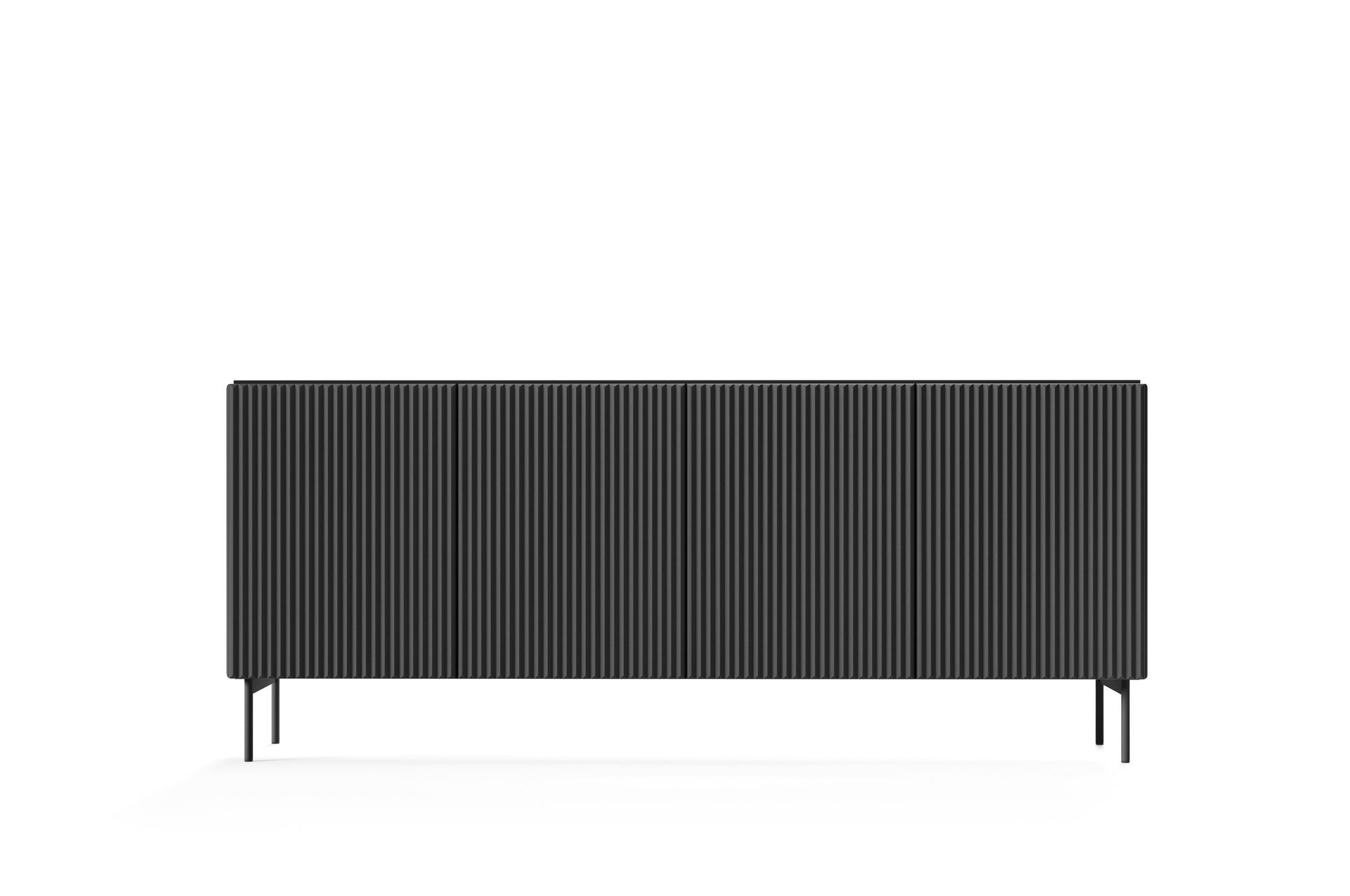 Lask Multi Black – Sideboard 195 cm mit 4 Türen (195,2 × 81,2 × 39,8 cm)