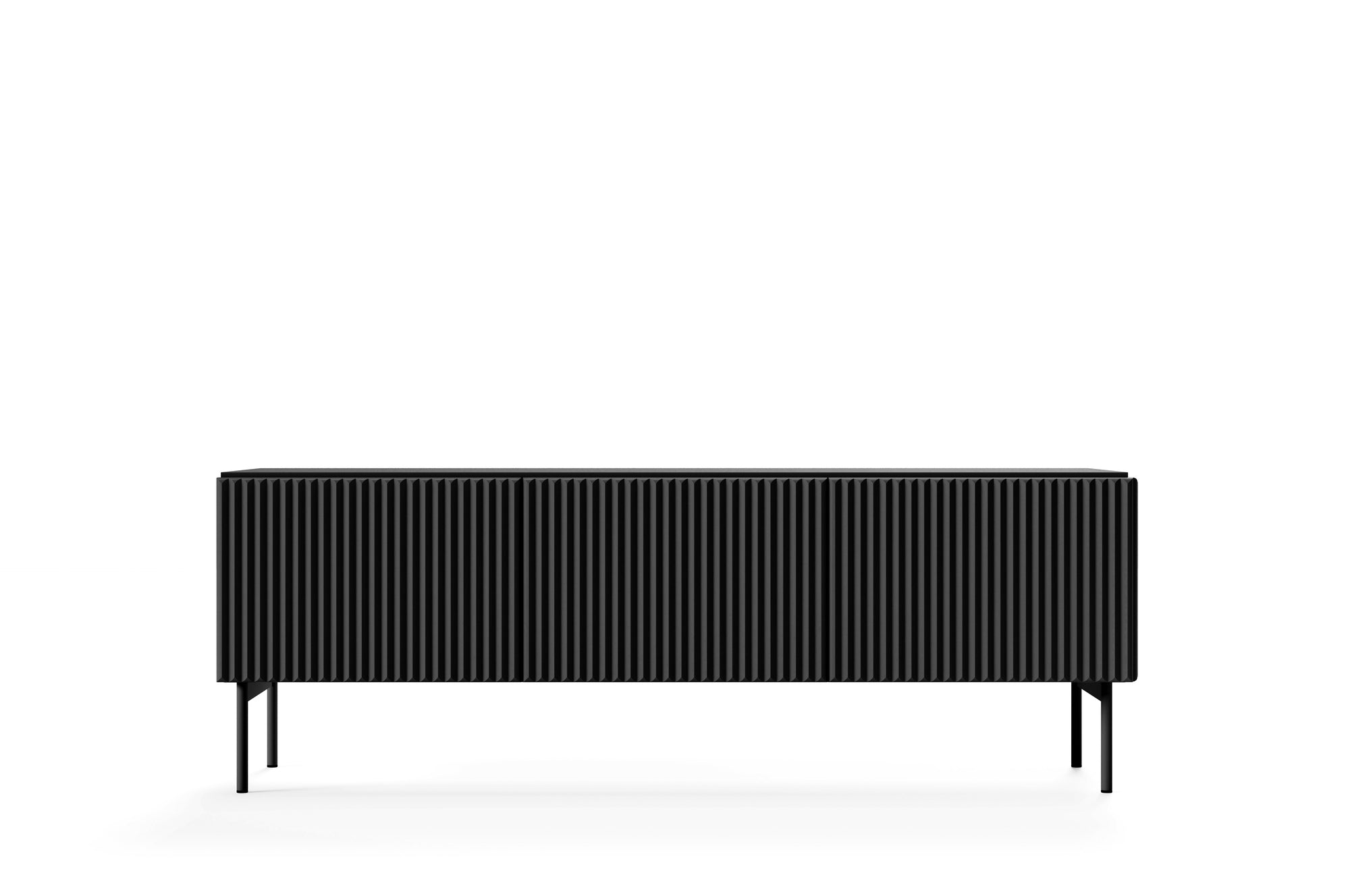 Lask Multi Black – TV Cabinet 147 cm with 3 Doors (147 × 51.2 × 39.8 cm)