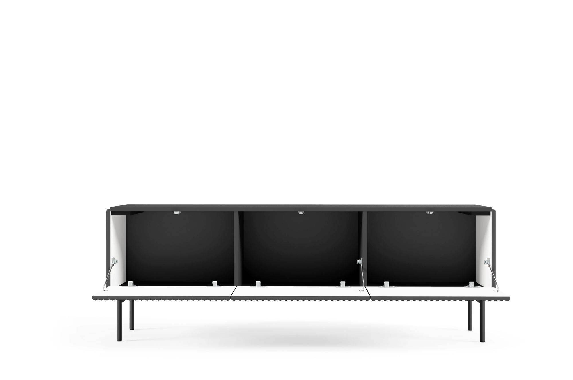 Lask Multi Black – TV Cabinet 147 cm with 3 Doors (147 × 51.2 × 39.8 cm)
