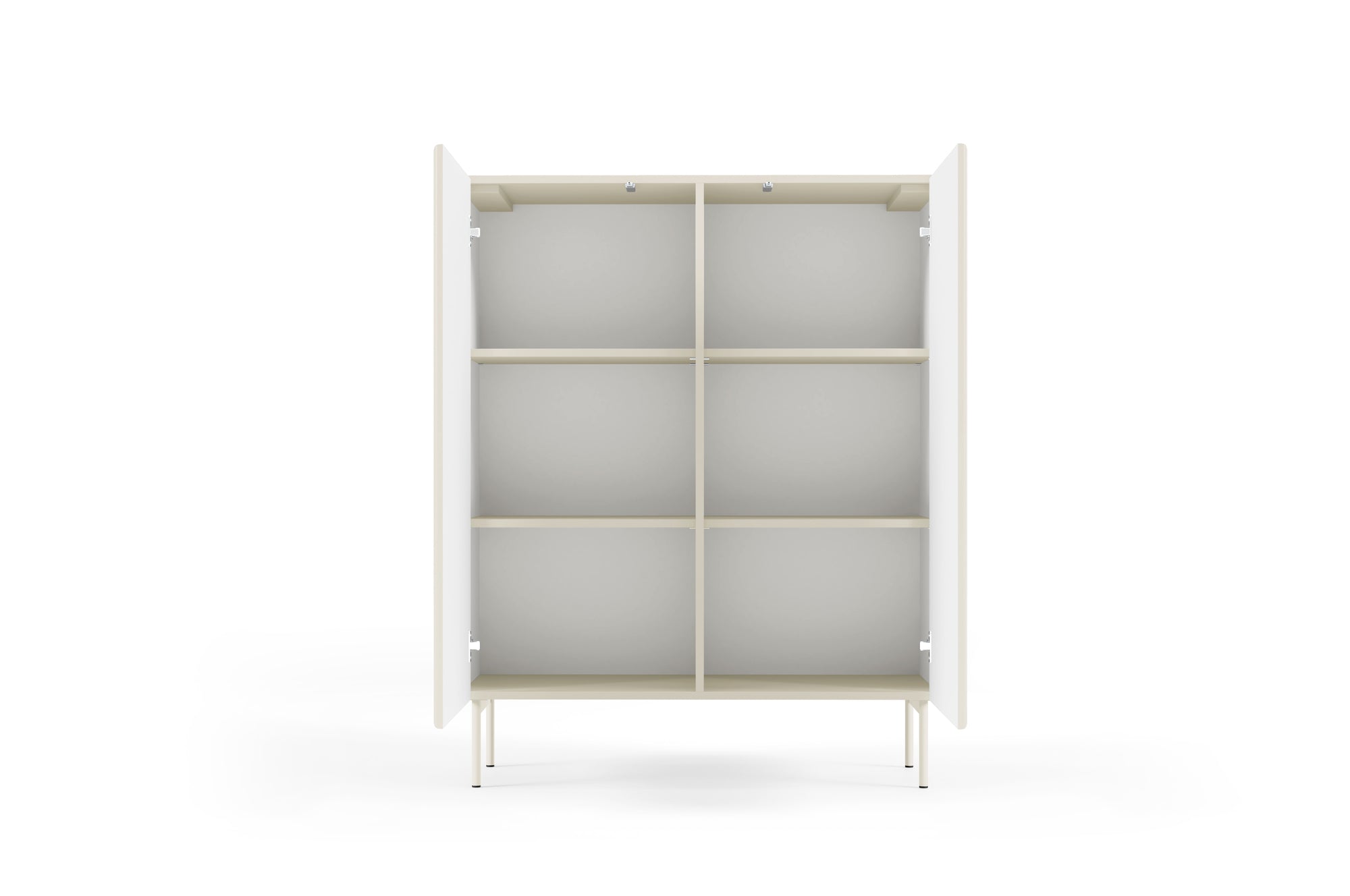 Lask Multi Cashmere – Hohes Sideboard mit 2 Türen (98,6 × 123 × 39,8 cm)