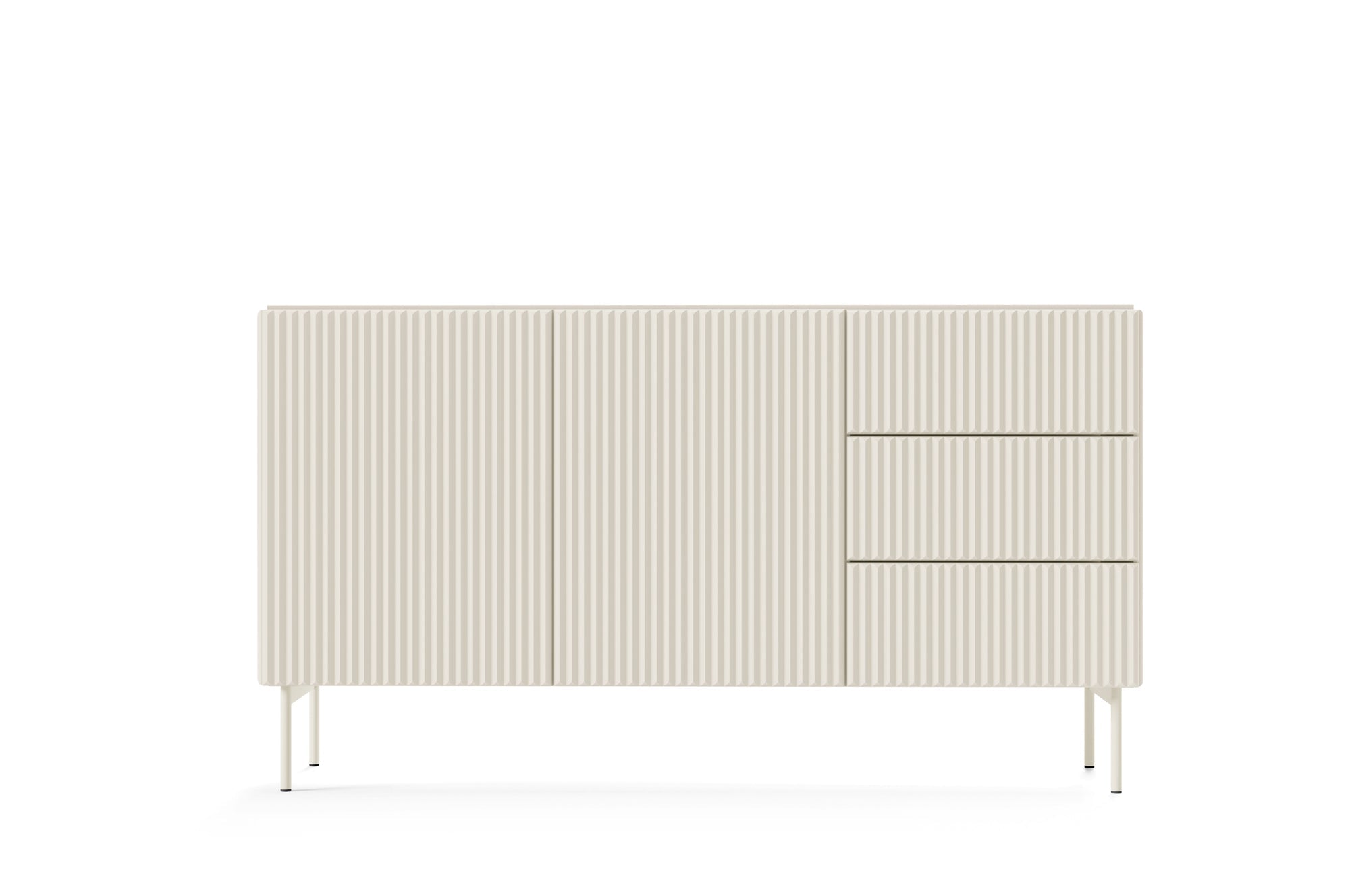 Lask Multi Cashmere – Sideboard 147 cm mit 2 Türen und 3 Schubladen (147 × 81,2 × 39,8 cm)