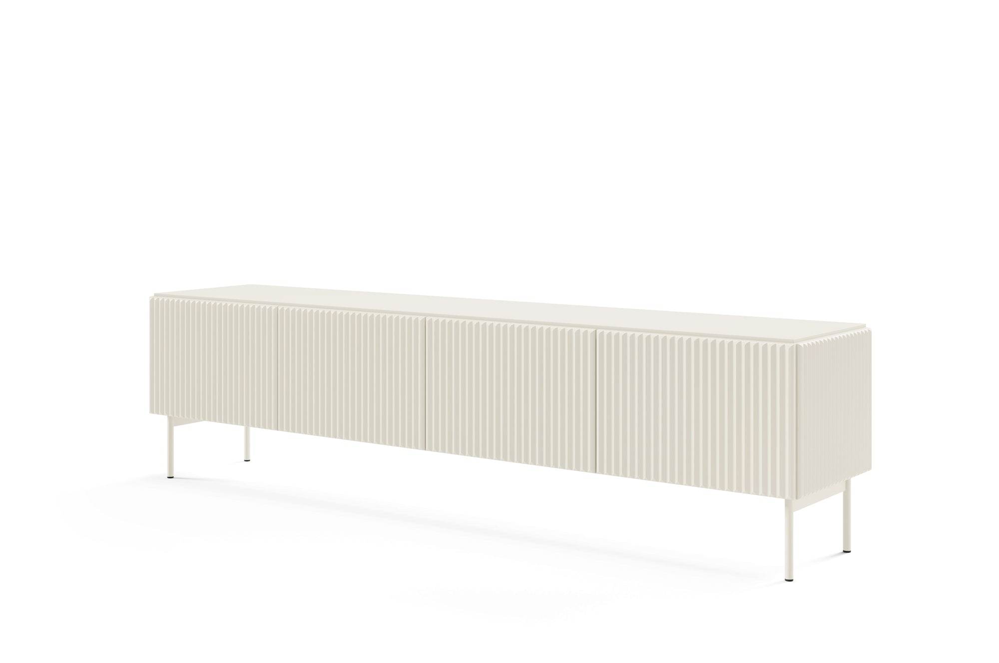 Lask Multi Cashmere – TV Cabinet 195 cm with 4 Doors (195.2 × 51.2 × 39.8 cm)