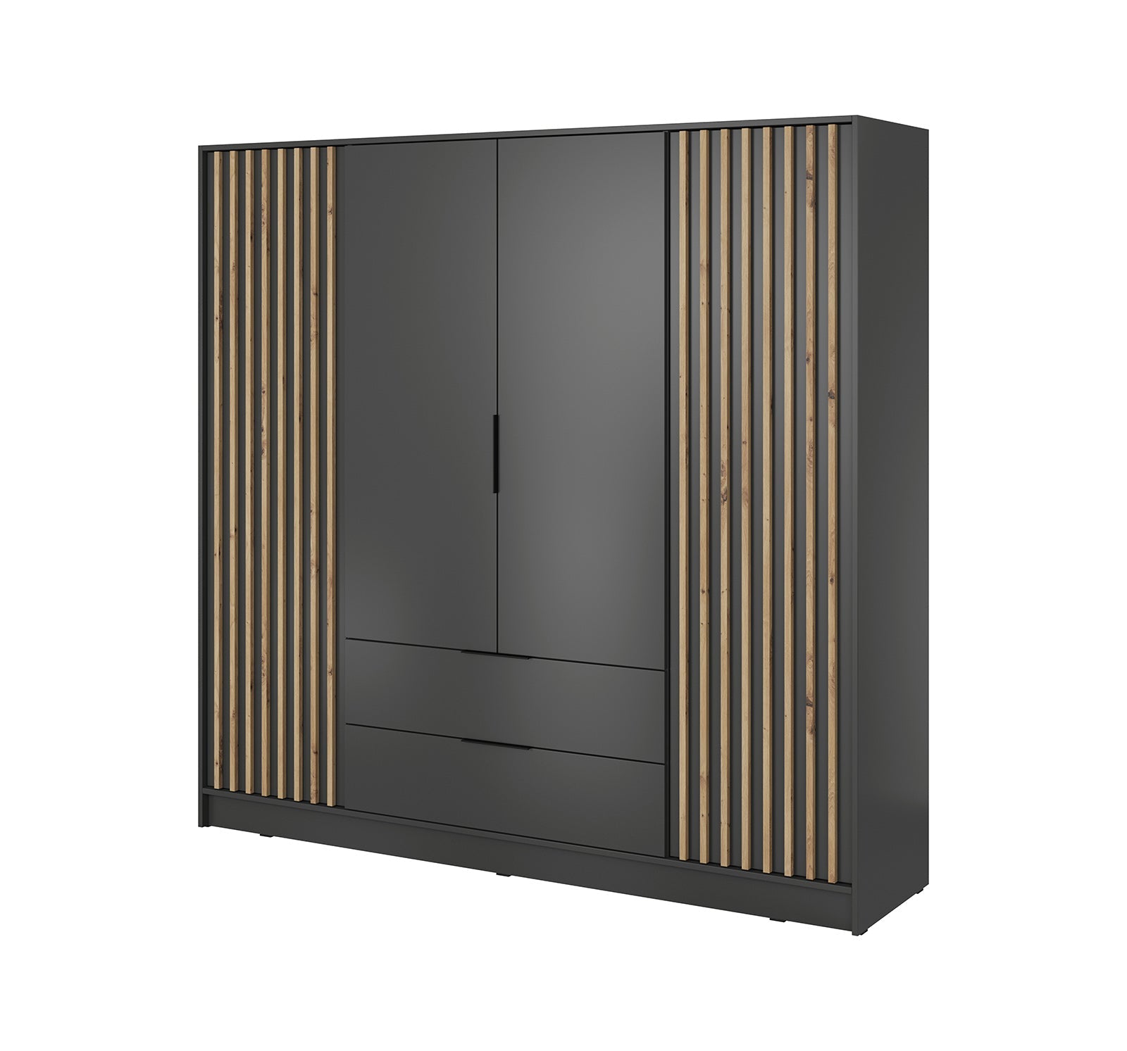 Nelly 4D Kleiderschrank Graphit