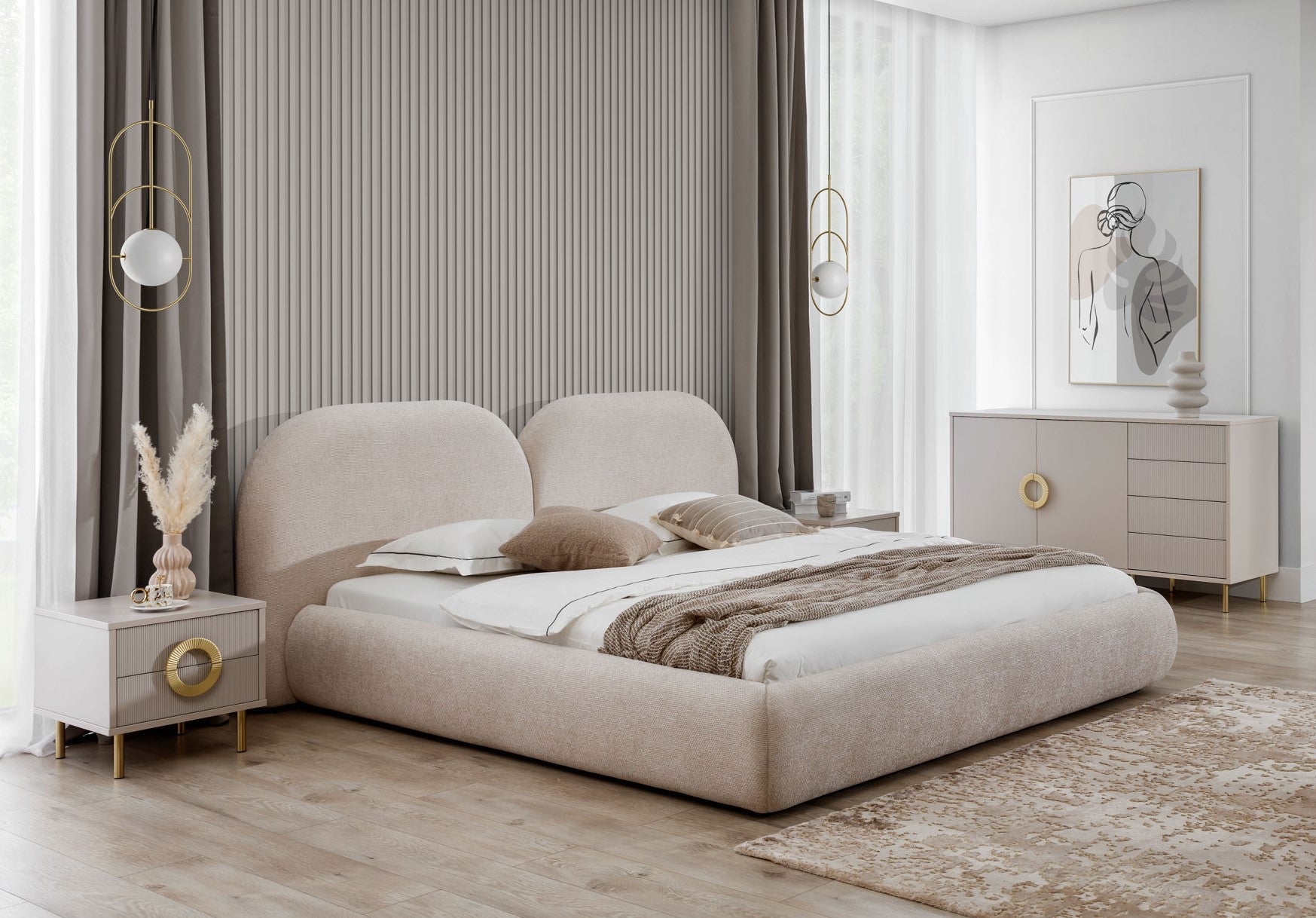 NE Nubo Polsterbett 160 x 200 cm – mit Stauraum