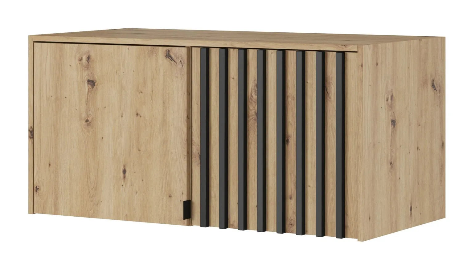 NELLY 2D KLEIDERSCHRANK-ERWEITERUNG ARTISAN EICHE / SCHWARZE LAMELLEN