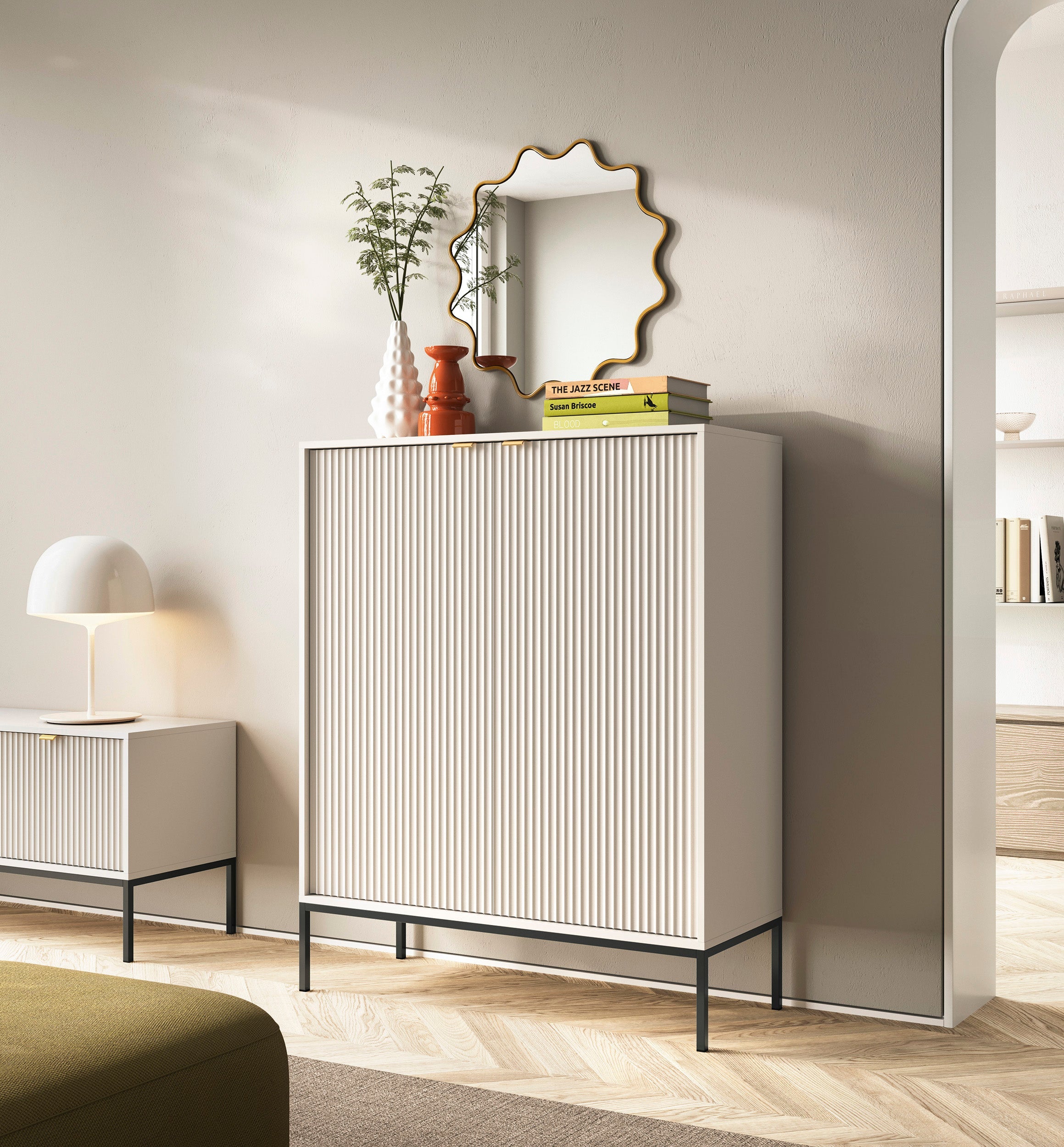 Nova Dresser Cashmere - Modernes Design mit zwei Push-to-Open-Türen
