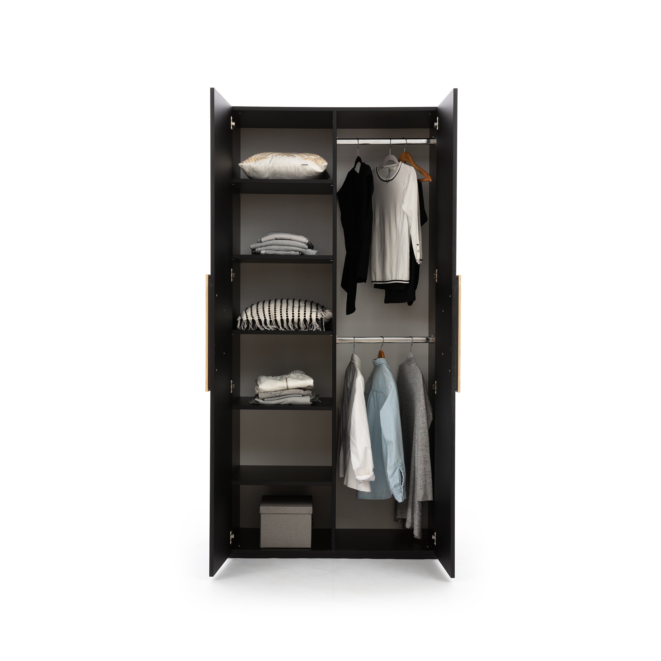 NE Ovalo Kleiderschrank – 2 Türen – 100 cm