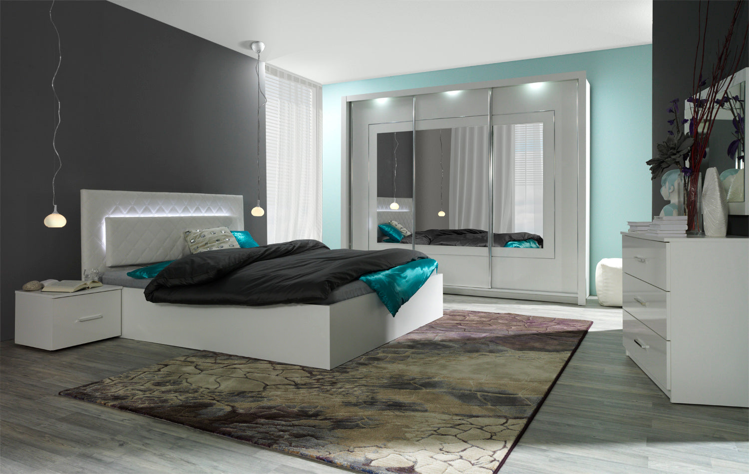 PANAREA 12 Sliding Wardrobe – White