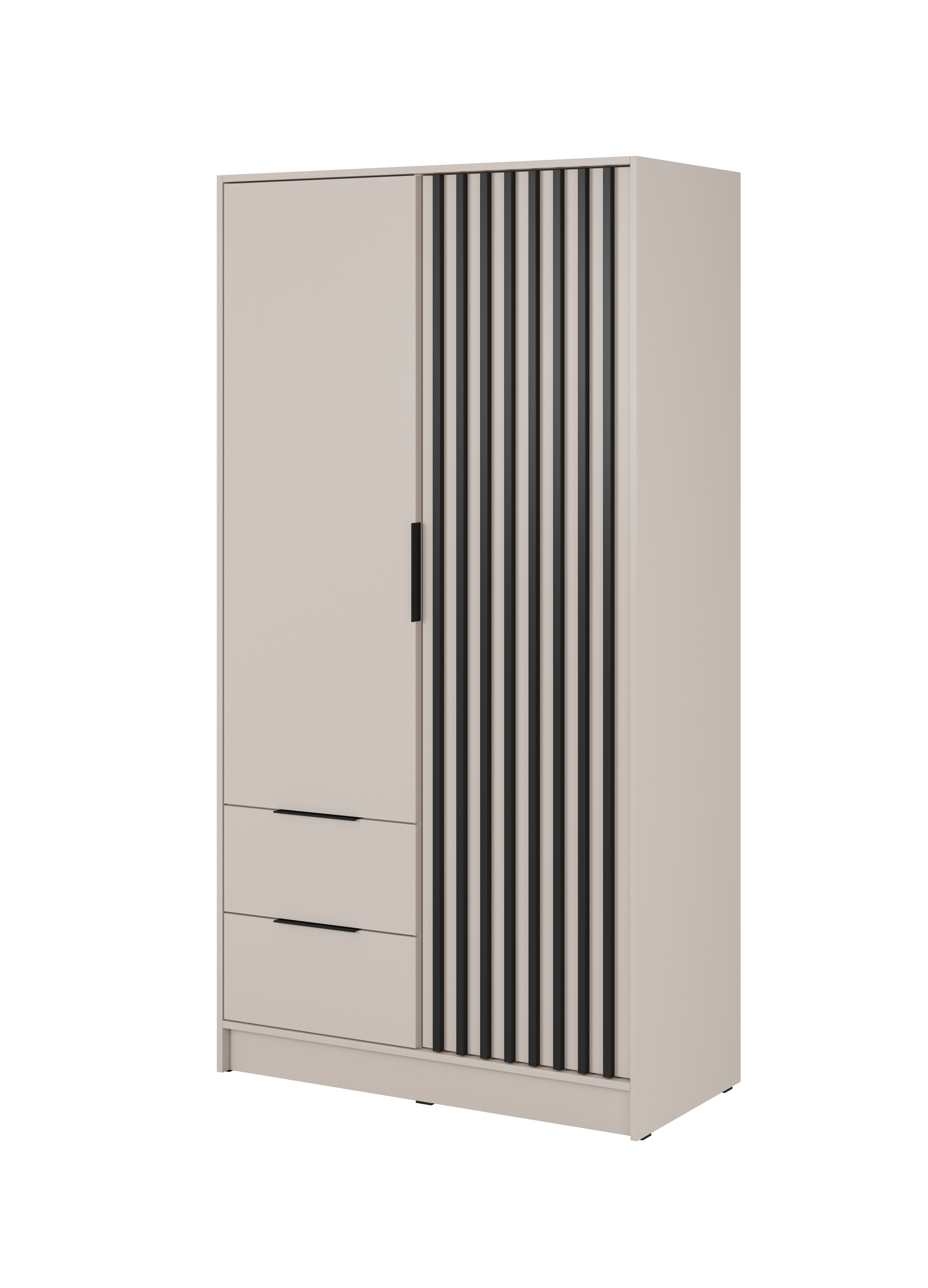 Nelly 2D Wardrobe – Cashmere / Graphite 105 cm