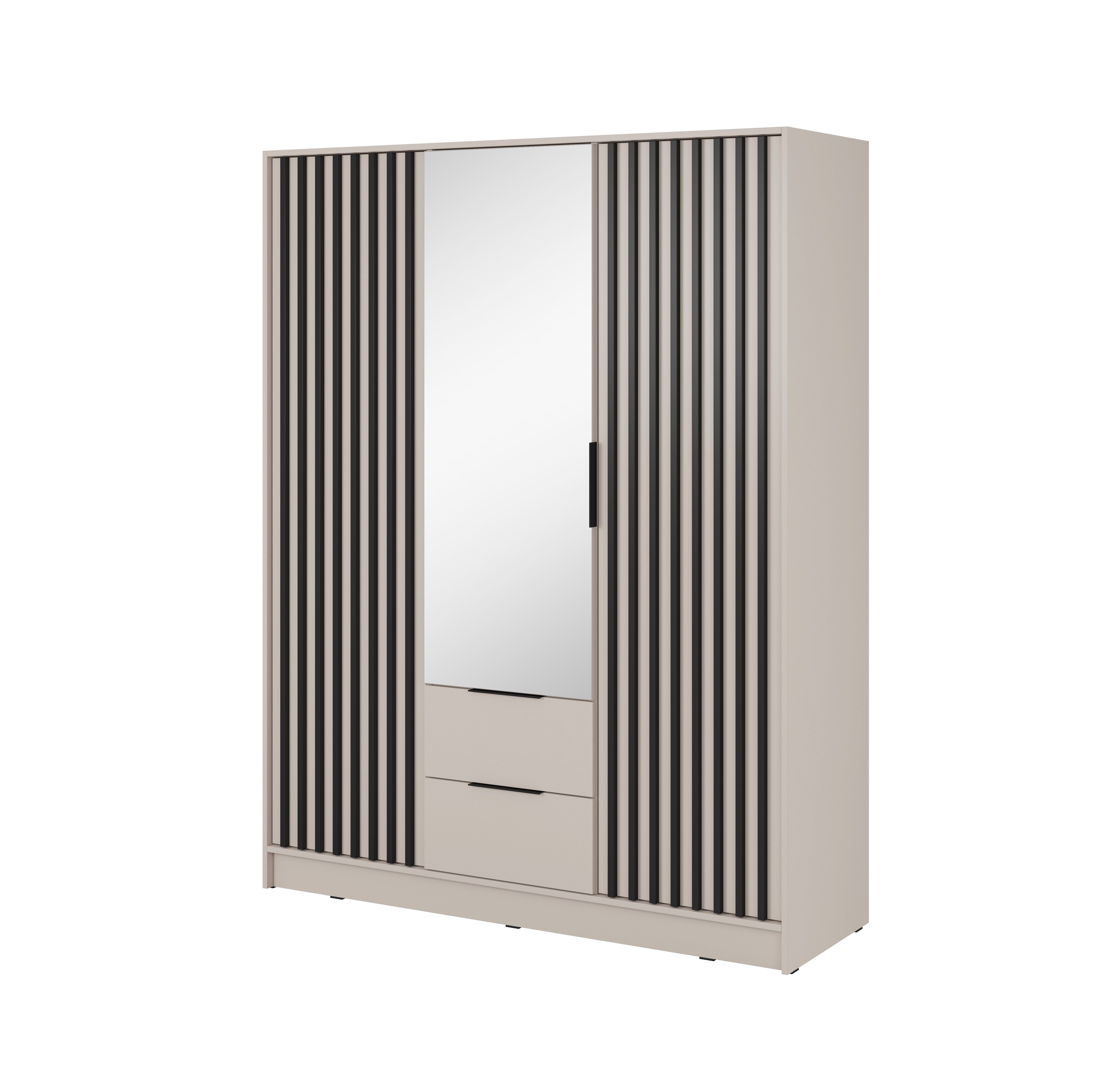 Nelly 3D Kleiderschrank mit Spiegel Kaschmir