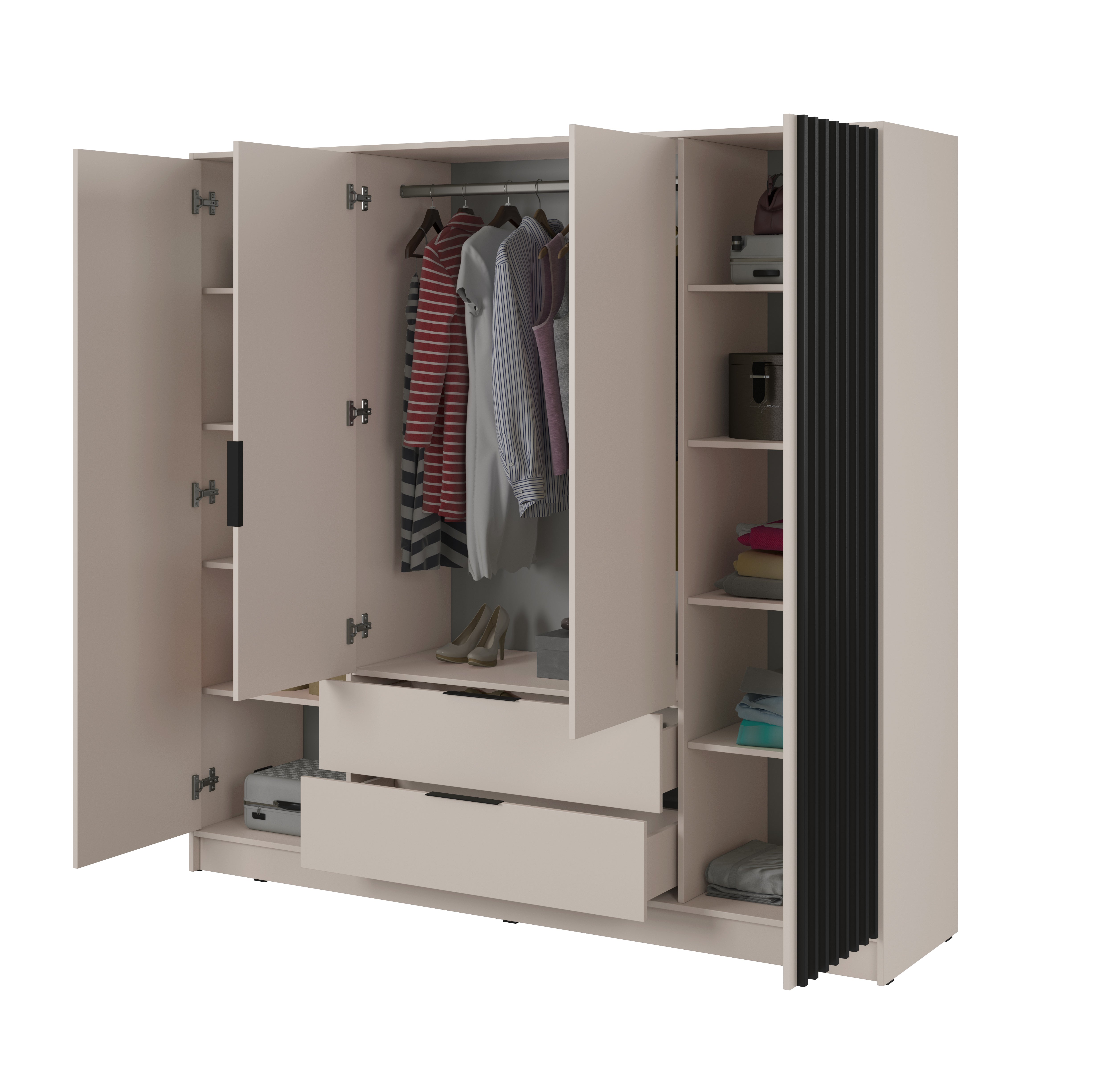 Nelly 4D Kleiderschrank Kaschmir