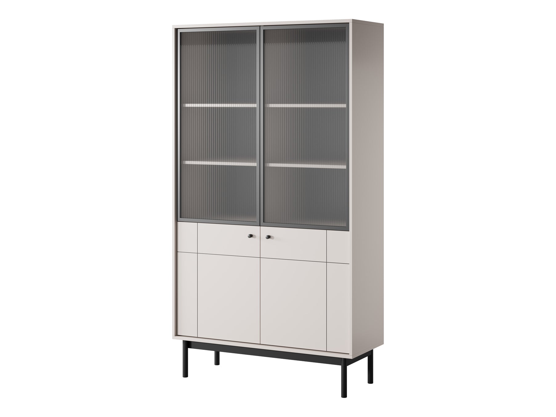 PI Japandi Bücherregal mit Glasfront WT104 in Kaschmir