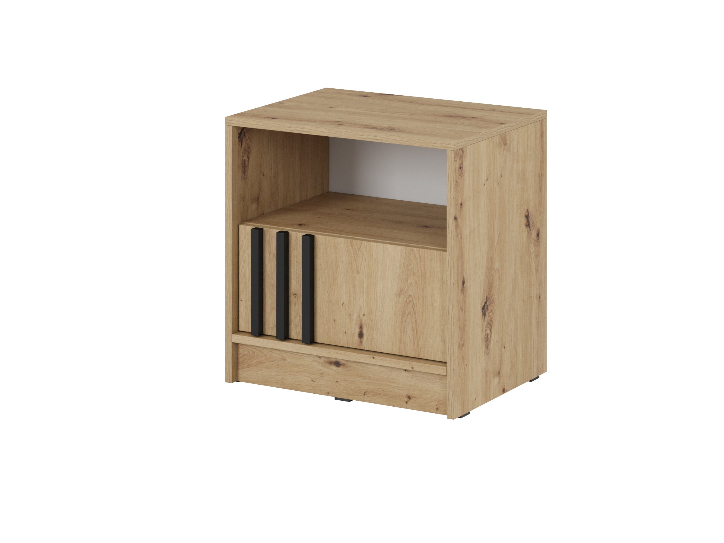 PI Nelly Nachttisch – Artisan Eiche / Schwarz
