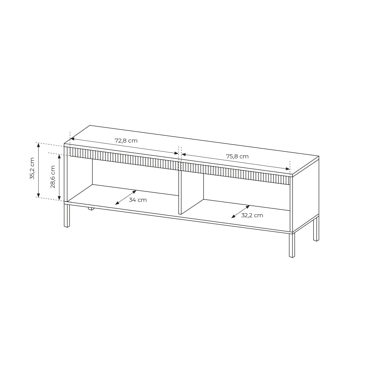 Lask Senso – TV Stand 153 cm Beige