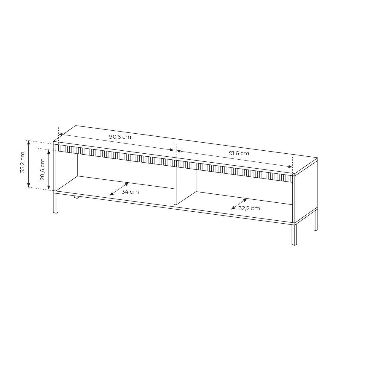 Lask Senso – TV Stand 187 cm Beige