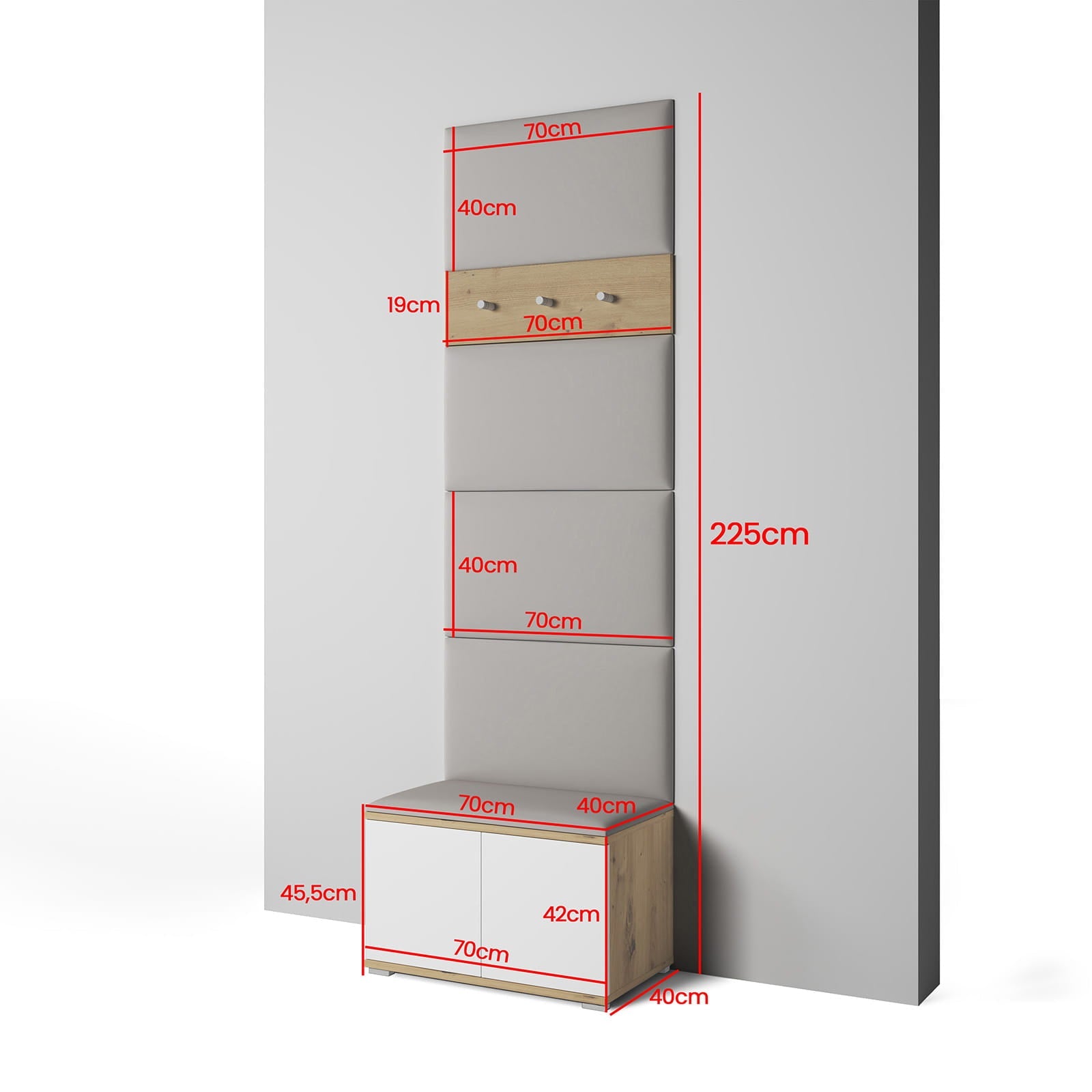 PK Sevilla 6 Hallway Wardrobe - Elephant