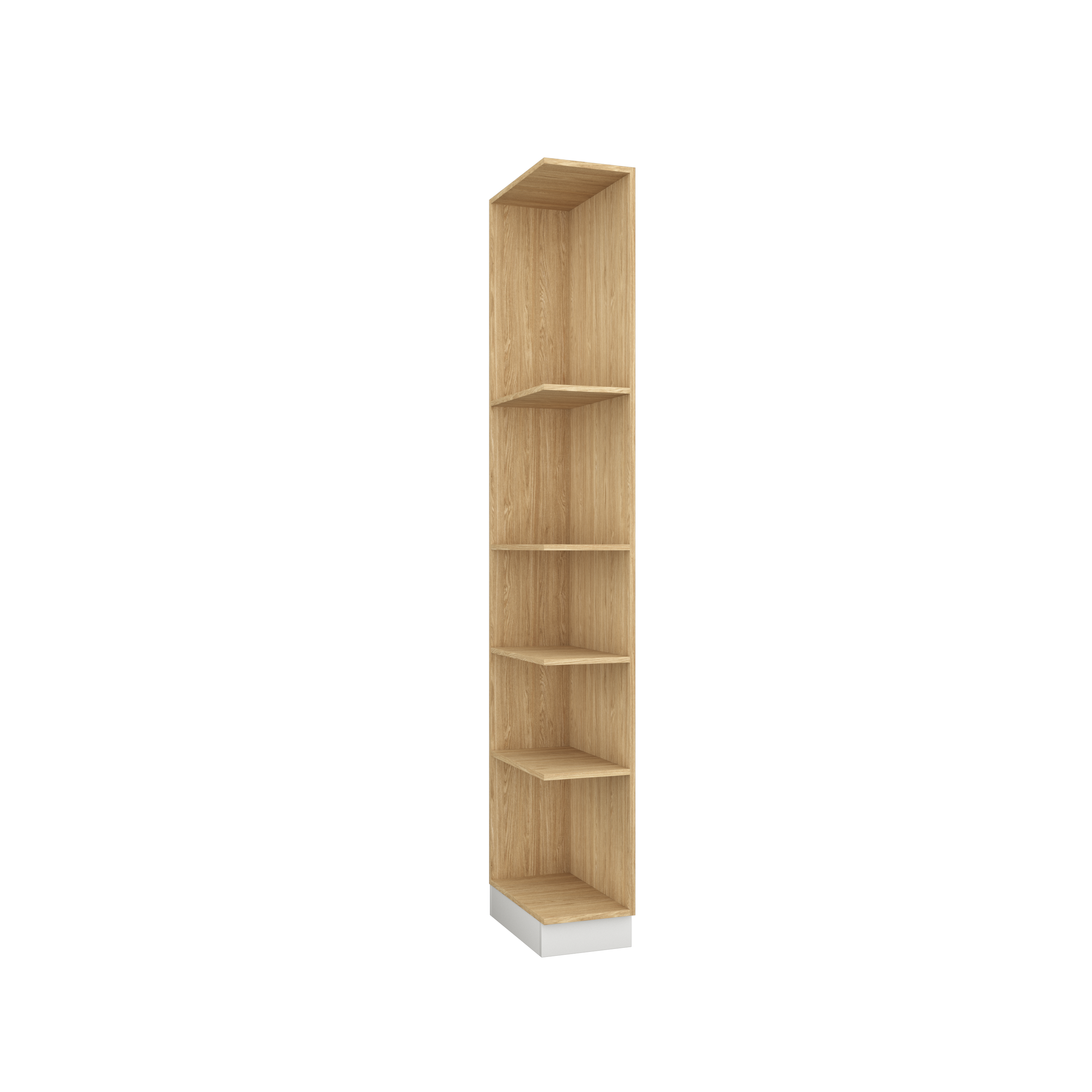 SLEEP VARIA Customizable Bedroom Build-in System with Nightstands – Oiled Oak / White Gloss