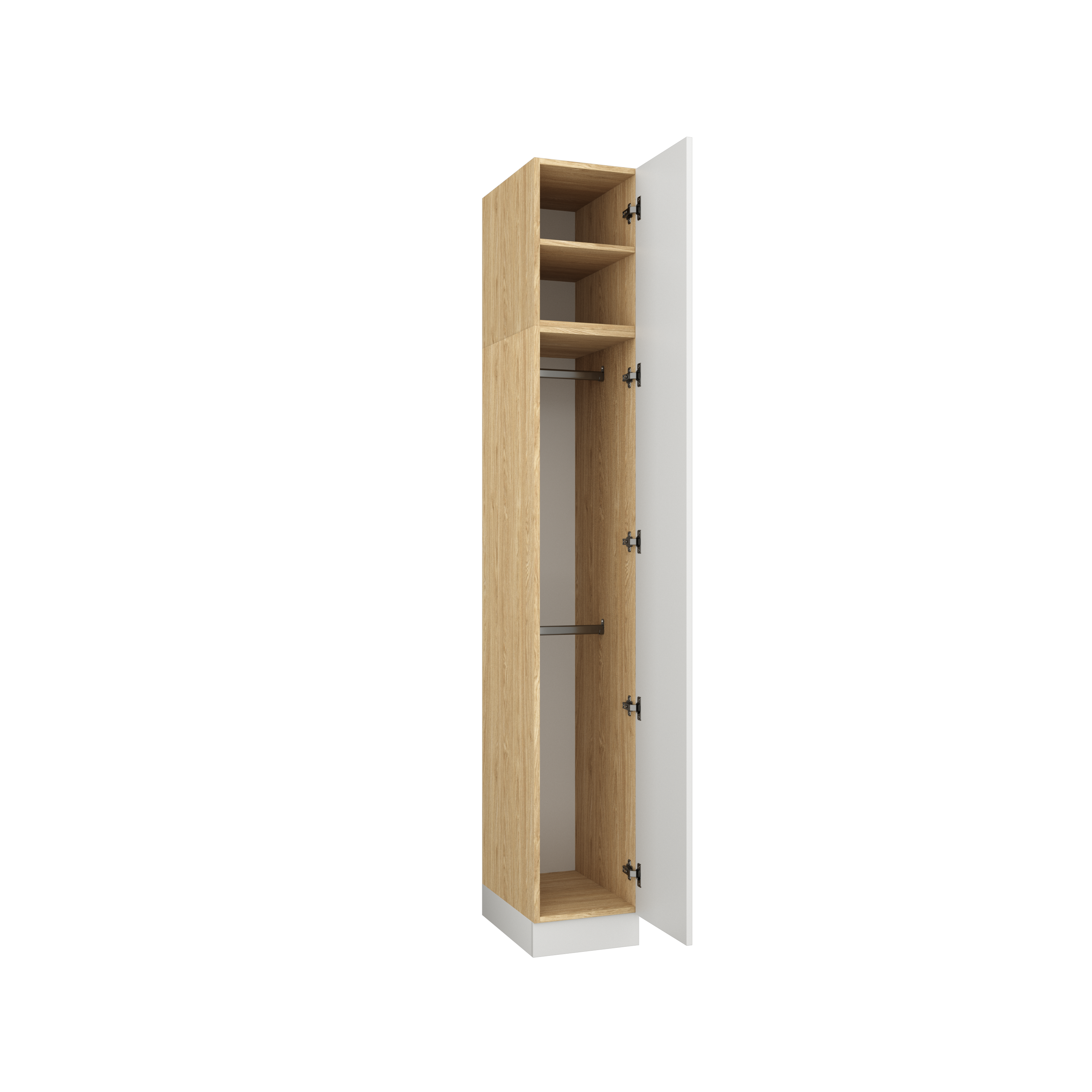 SLEEP VARIA Customizable Bedroom Build-in System – Oiled Oak / White Gloss