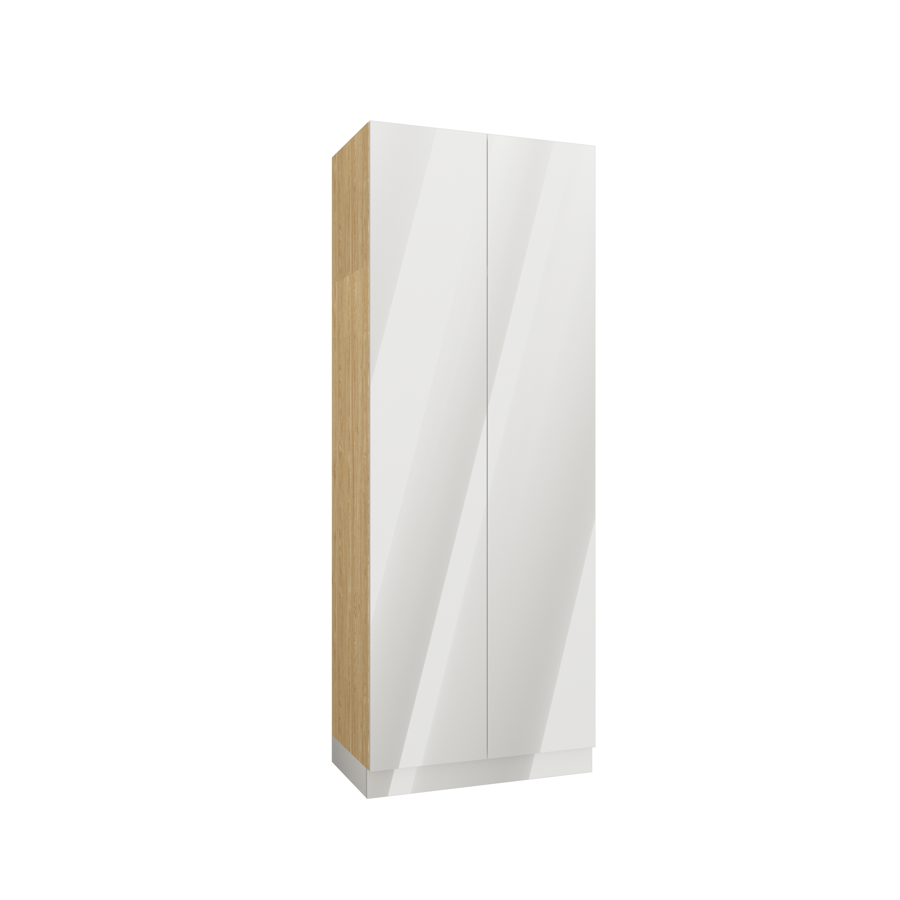 Sleep Varia Kleiderschrank, zweitürig, 90 cm, Eiche geölt/Weißglanz