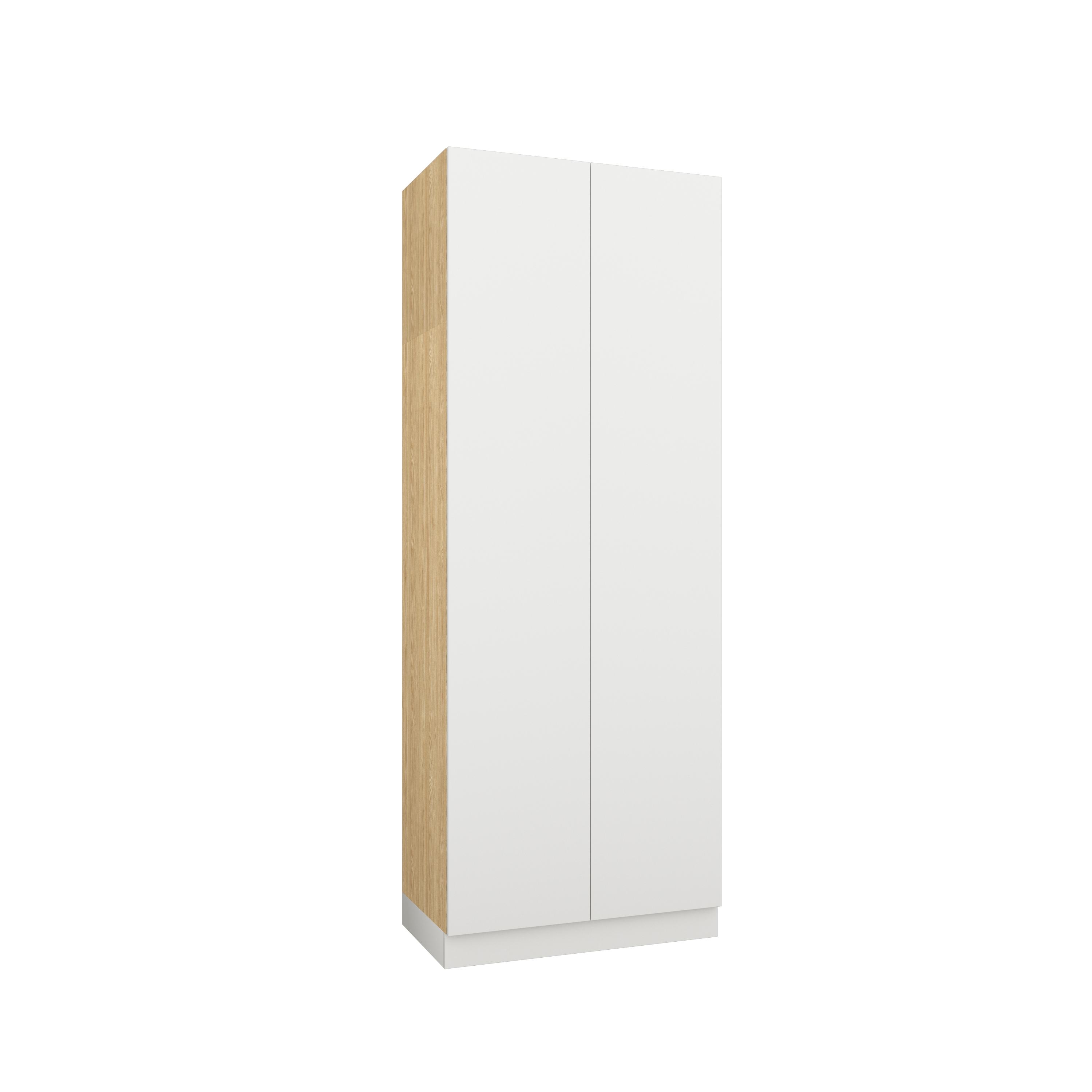 Sleep Varia Kleiderschrank 2-türig - 90 cm - Eiche geölt/Weiß matt