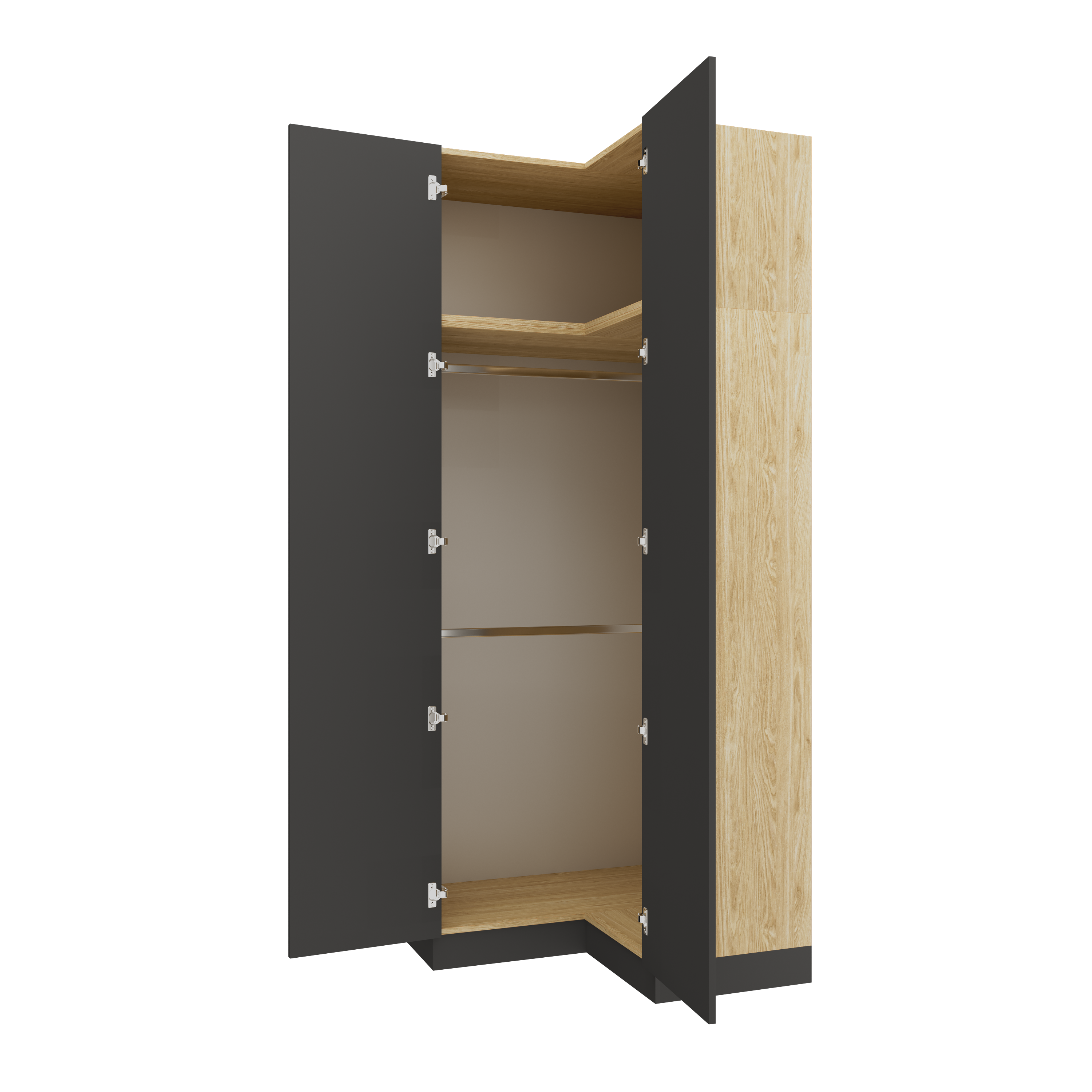 SLEEP VARIA Customizable Bedroom Build-in System – Oiled Oak / Graphite