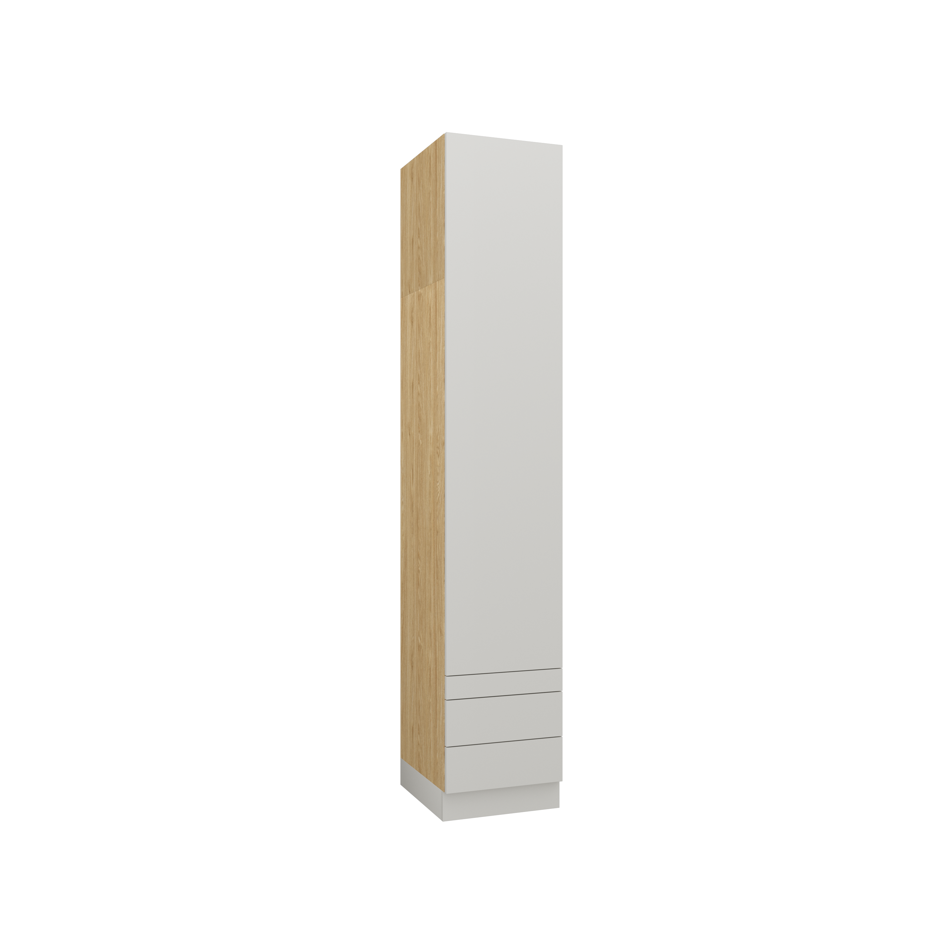 SLEEP VARIA Customizable Bedroom Build-in System with Nightstands – Oiled Oak / White Matt