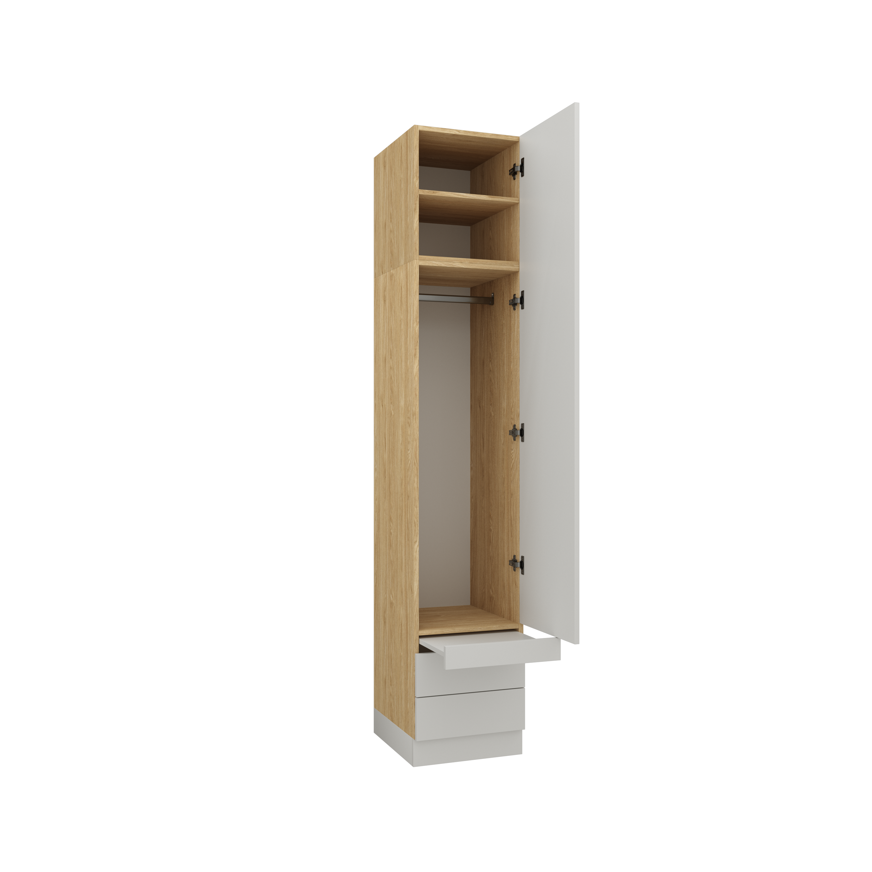 SLEEP VARIA Customizable Bedroom Build-in System – Oiled Oak / White Matt